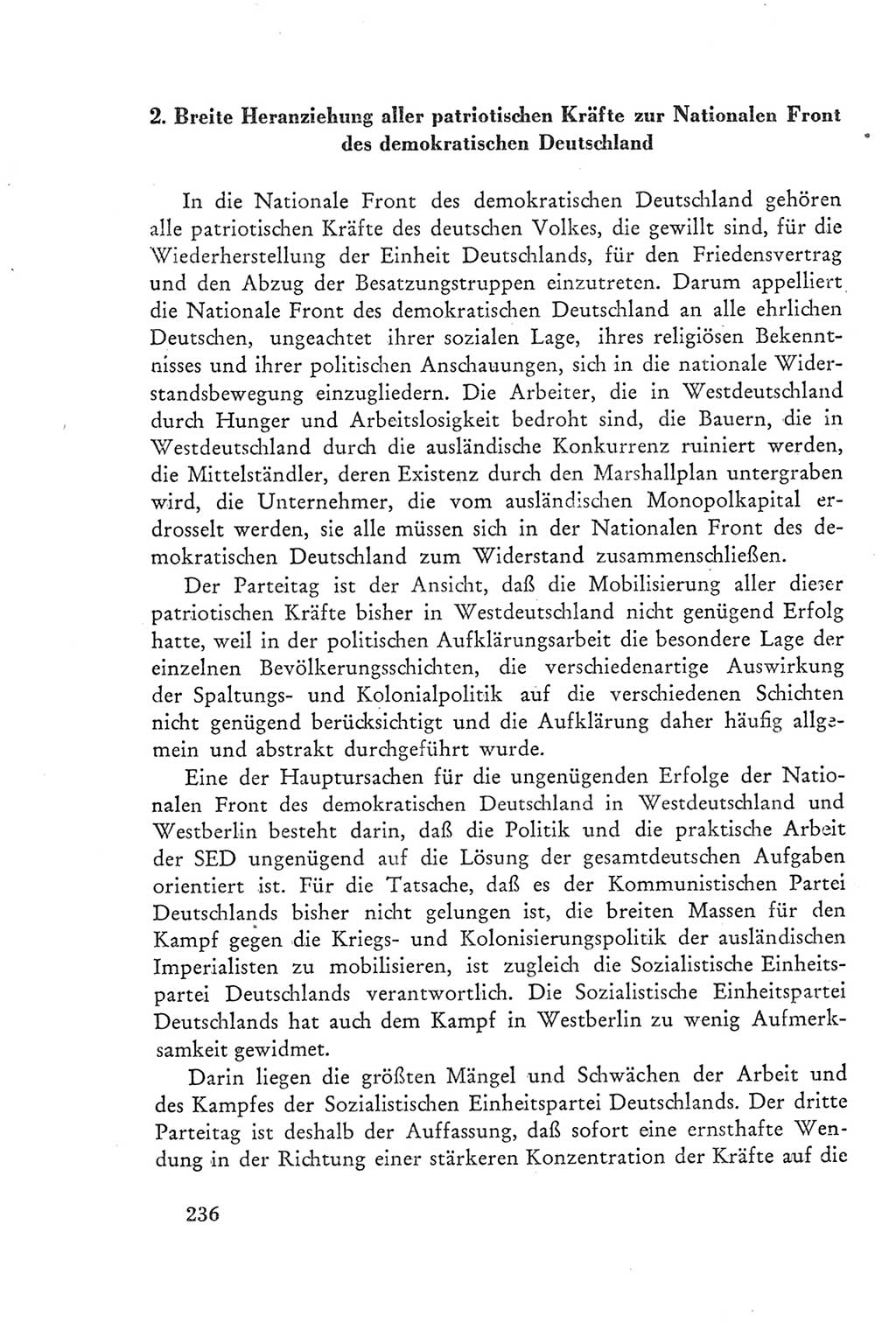 Protokoll der Verhandlungen des Ⅲ. Parteitages der Sozialistischen Einheitspartei Deutschlands (SED) [Deutsche Demokratische Republik (DDR)] 1950, Band 2, Seite 236 (Prot. Verh. Ⅲ. PT SED DDR 1950, Bd. 2, S. 236)