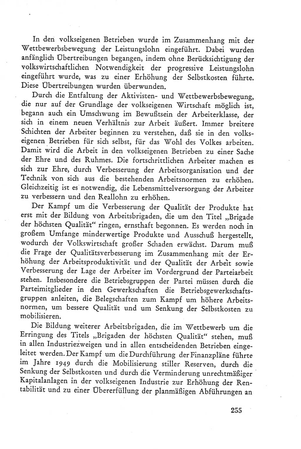 Protokoll der Verhandlungen des Ⅲ. Parteitages der Sozialistischen Einheitspartei Deutschlands (SED) [Deutsche Demokratische Republik (DDR)] 1950, Band 2, Seite 255 (Prot. Verh. Ⅲ. PT SED DDR 1950, Bd. 2, S. 255)