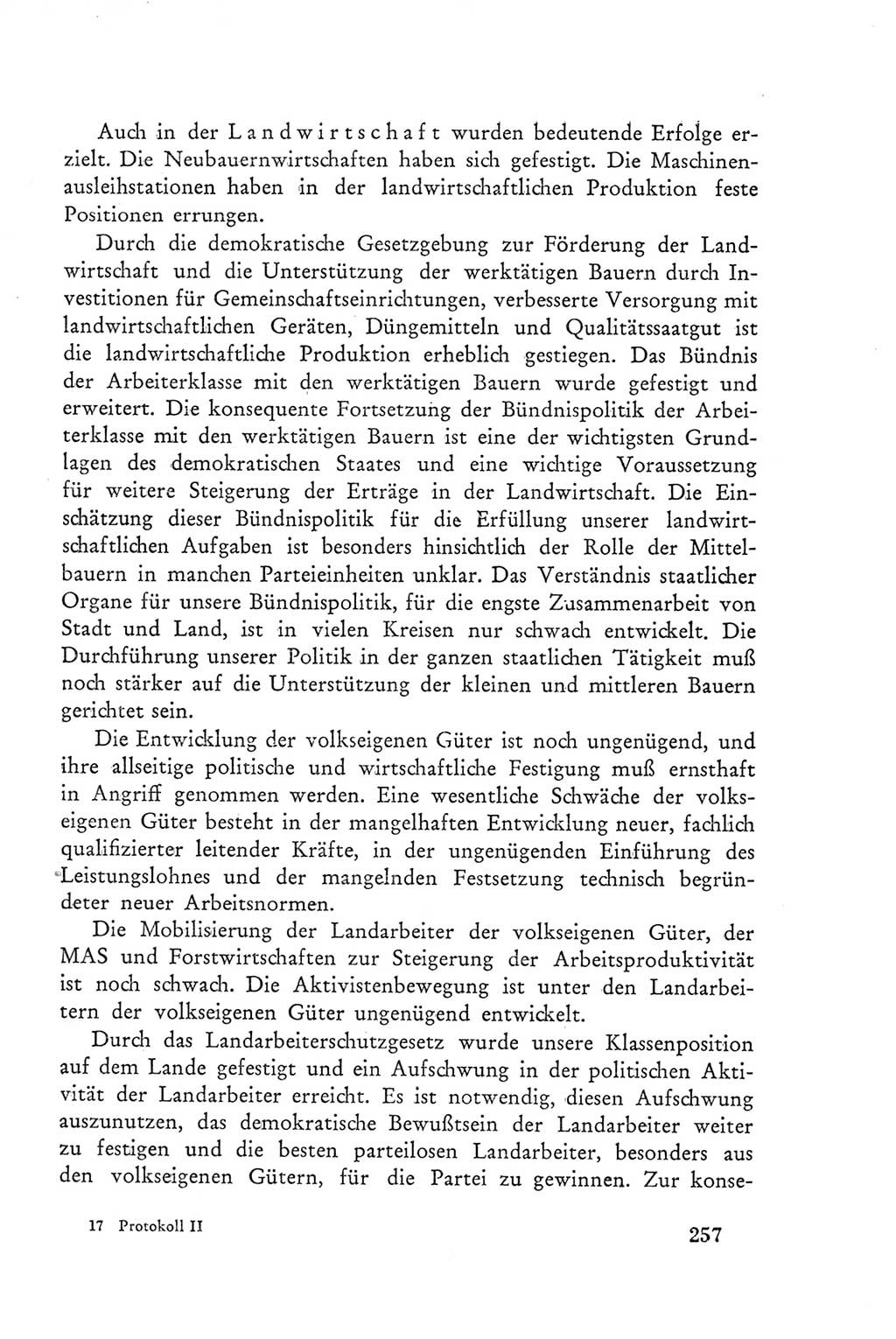 Protokoll der Verhandlungen des Ⅲ. Parteitages der Sozialistischen Einheitspartei Deutschlands (SED) [Deutsche Demokratische Republik (DDR)] 1950, Band 2, Seite 257 (Prot. Verh. Ⅲ. PT SED DDR 1950, Bd. 2, S. 257)