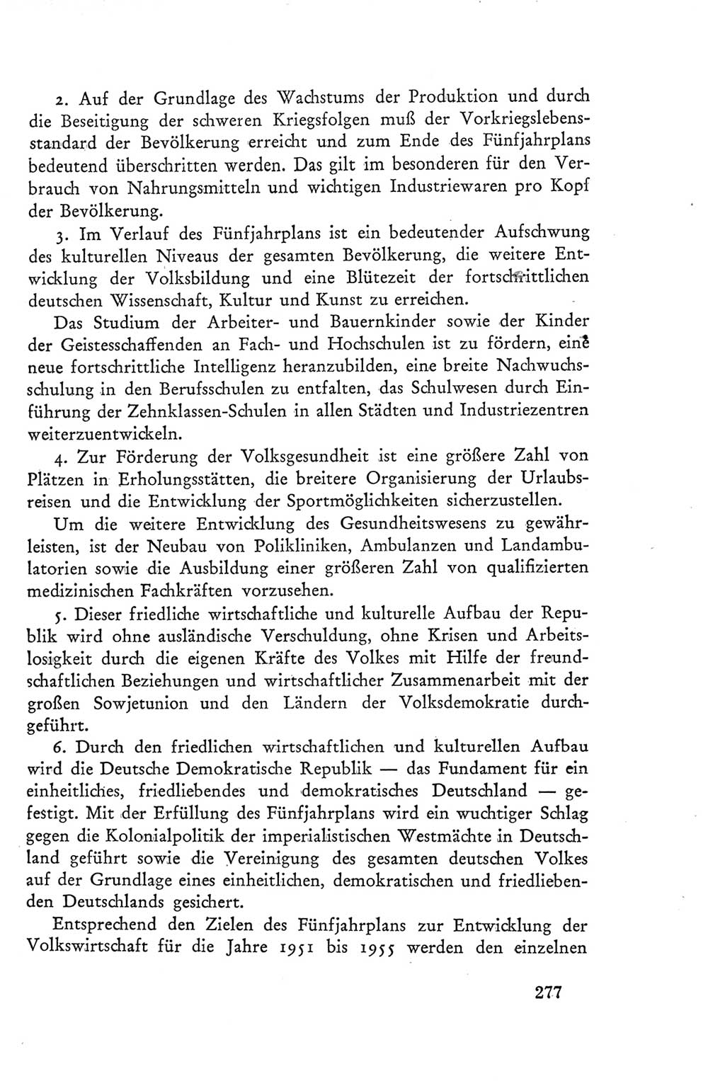 Protokoll der Verhandlungen des Ⅲ. Parteitages der Sozialistischen Einheitspartei Deutschlands (SED) [Deutsche Demokratische Republik (DDR)] 1950, Band 2, Seite 277 (Prot. Verh. Ⅲ. PT SED DDR 1950, Bd. 2, S. 277)