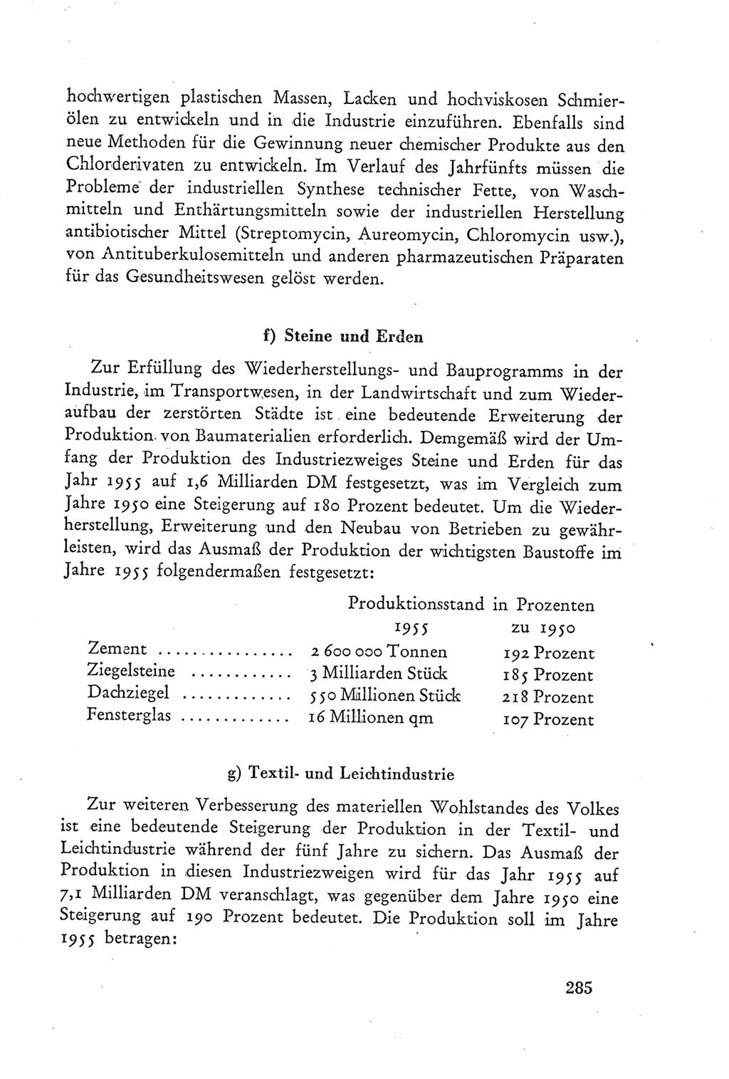 Protokoll der Verhandlungen des Ⅲ. Parteitages der Sozialistischen Einheitspartei Deutschlands (SED) [Deutsche Demokratische Republik (DDR)] 1950, Band 2, Seite 285 (Prot. Verh. Ⅲ. PT SED DDR 1950, Bd. 2, S. 285)