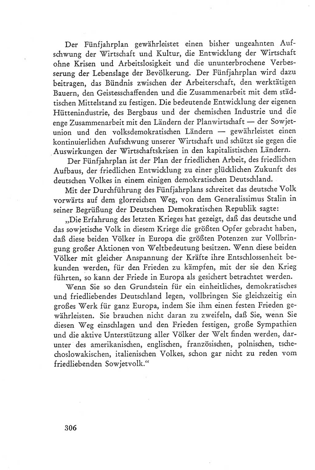 Protokoll der Verhandlungen des Ⅲ. Parteitages der Sozialistischen Einheitspartei Deutschlands (SED) [Deutsche Demokratische Republik (DDR)] 1950, Band 2, Seite 306 (Prot. Verh. Ⅲ. PT SED DDR 1950, Bd. 2, S. 306)