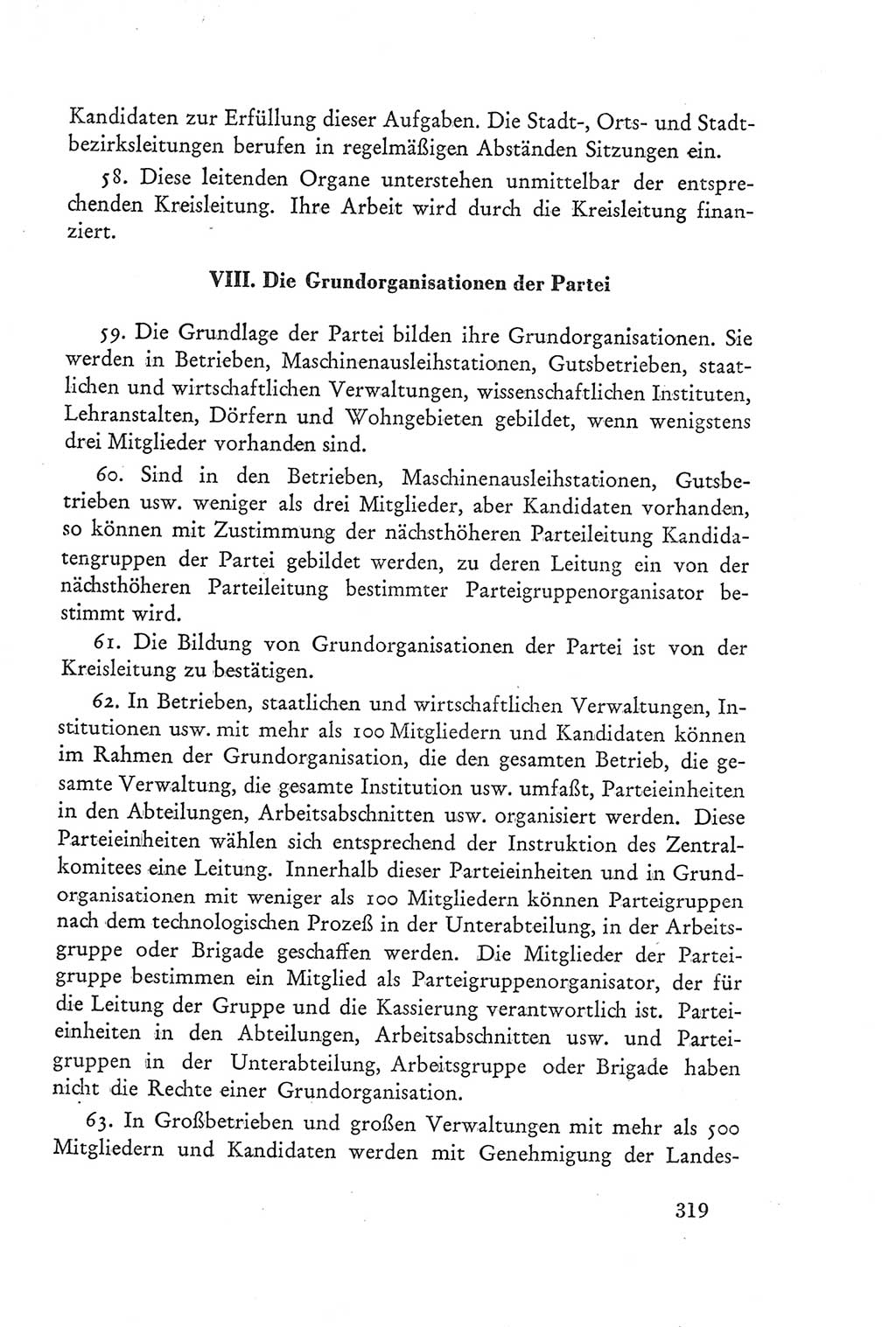 Protokoll der Verhandlungen des Ⅲ. Parteitages der Sozialistischen Einheitspartei Deutschlands (SED) [Deutsche Demokratische Republik (DDR)] 1950, Band 2, Seite 319 (Prot. Verh. Ⅲ. PT SED DDR 1950, Bd. 2, S. 319)