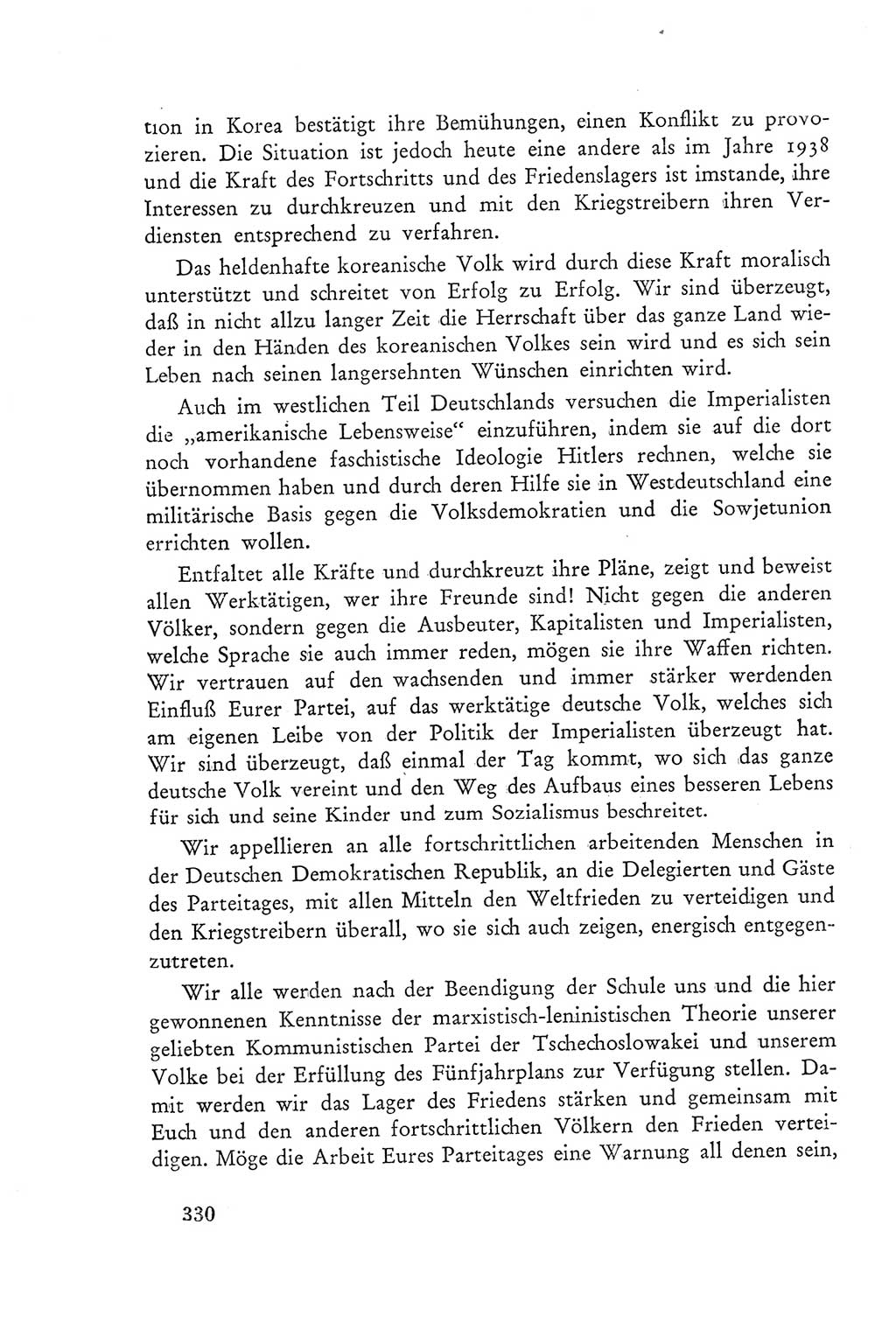 Protokoll der Verhandlungen des Ⅲ. Parteitages der Sozialistischen Einheitspartei Deutschlands (SED) [Deutsche Demokratische Republik (DDR)] 1950, Band 2, Seite 330 (Prot. Verh. Ⅲ. PT SED DDR 1950, Bd. 2, S. 330)