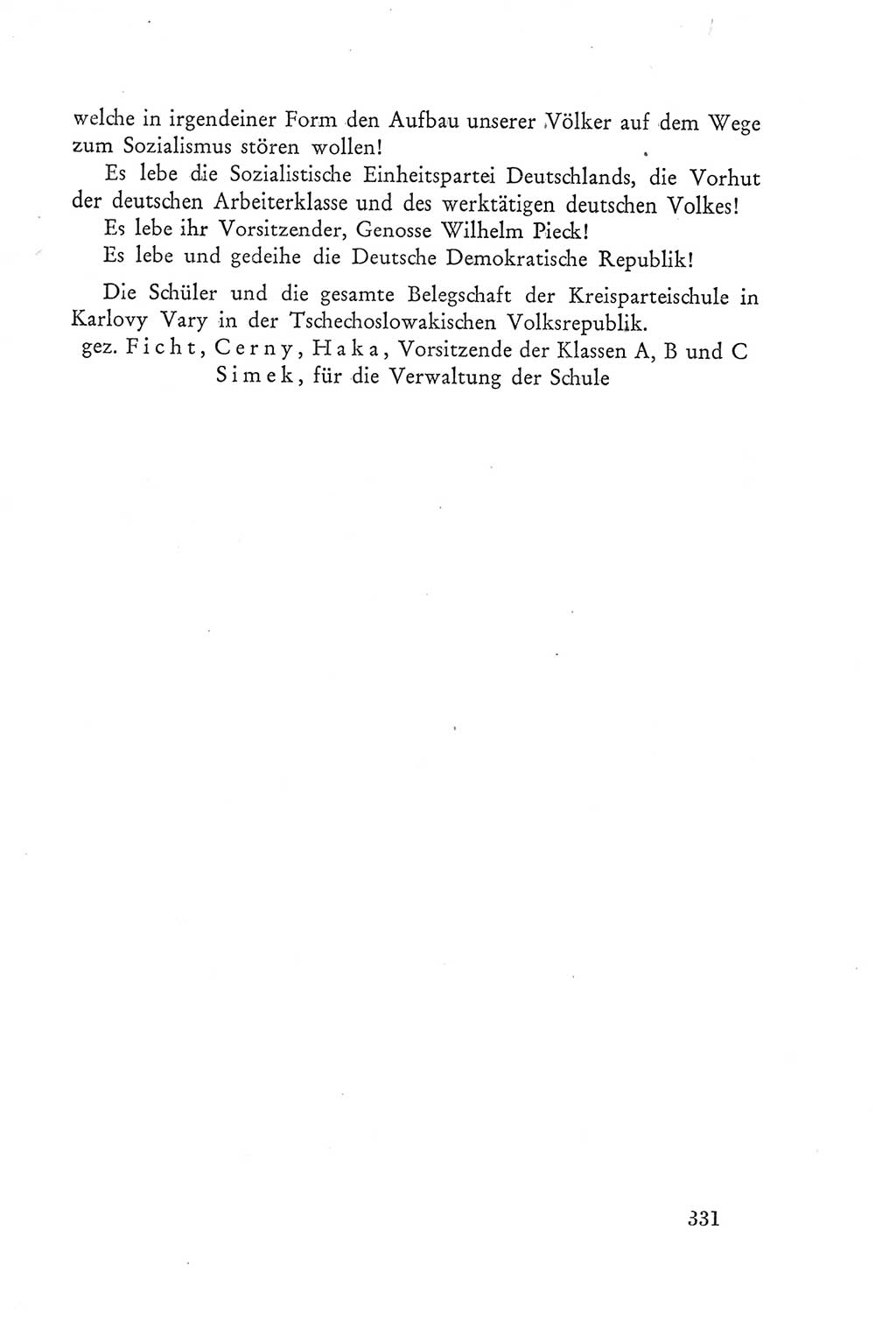 Protokoll der Verhandlungen des Ⅲ. Parteitages der Sozialistischen Einheitspartei Deutschlands (SED) [Deutsche Demokratische Republik (DDR)] 1950, Band 2, Seite 331 (Prot. Verh. Ⅲ. PT SED DDR 1950, Bd. 2, S. 331)