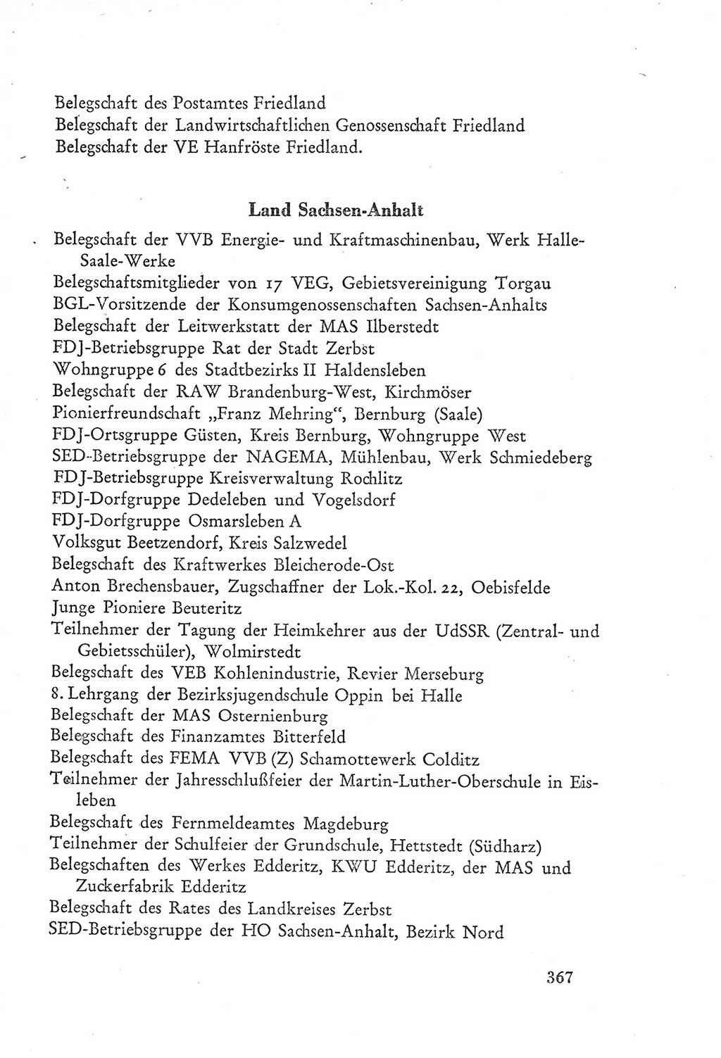Protokoll der Verhandlungen des Ⅲ. Parteitages der Sozialistischen Einheitspartei Deutschlands (SED) [Deutsche Demokratische Republik (DDR)] 1950, Band 2, Seite 367 (Prot. Verh. Ⅲ. PT SED DDR 1950, Bd. 2, S. 367)