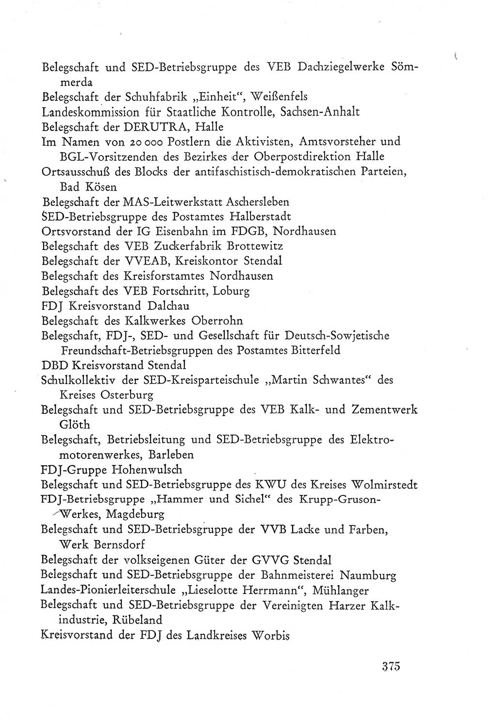 Protokoll der Verhandlungen des Ⅲ. Parteitages der Sozialistischen Einheitspartei Deutschlands (SED) [Deutsche Demokratische Republik (DDR)] 1950, Band 2, Seite 375 (Prot. Verh. Ⅲ. PT SED DDR 1950, Bd. 2, S. 375)