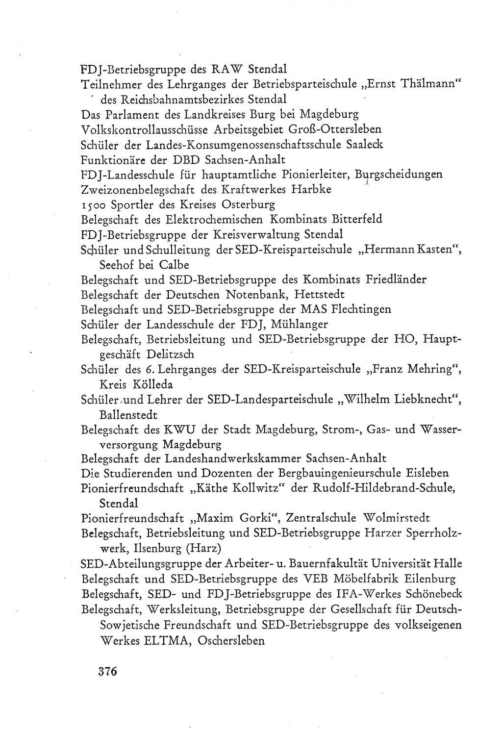 Protokoll der Verhandlungen des Ⅲ. Parteitages der Sozialistischen Einheitspartei Deutschlands (SED) [Deutsche Demokratische Republik (DDR)] 1950, Band 2, Seite 376 (Prot. Verh. Ⅲ. PT SED DDR 1950, Bd. 2, S. 376)