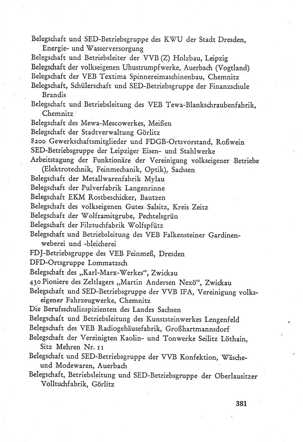 Protokoll der Verhandlungen des Ⅲ. Parteitages der Sozialistischen Einheitspartei Deutschlands (SED) [Deutsche Demokratische Republik (DDR)] 1950, Band 2, Seite 381 (Prot. Verh. Ⅲ. PT SED DDR 1950, Bd. 2, S. 381)