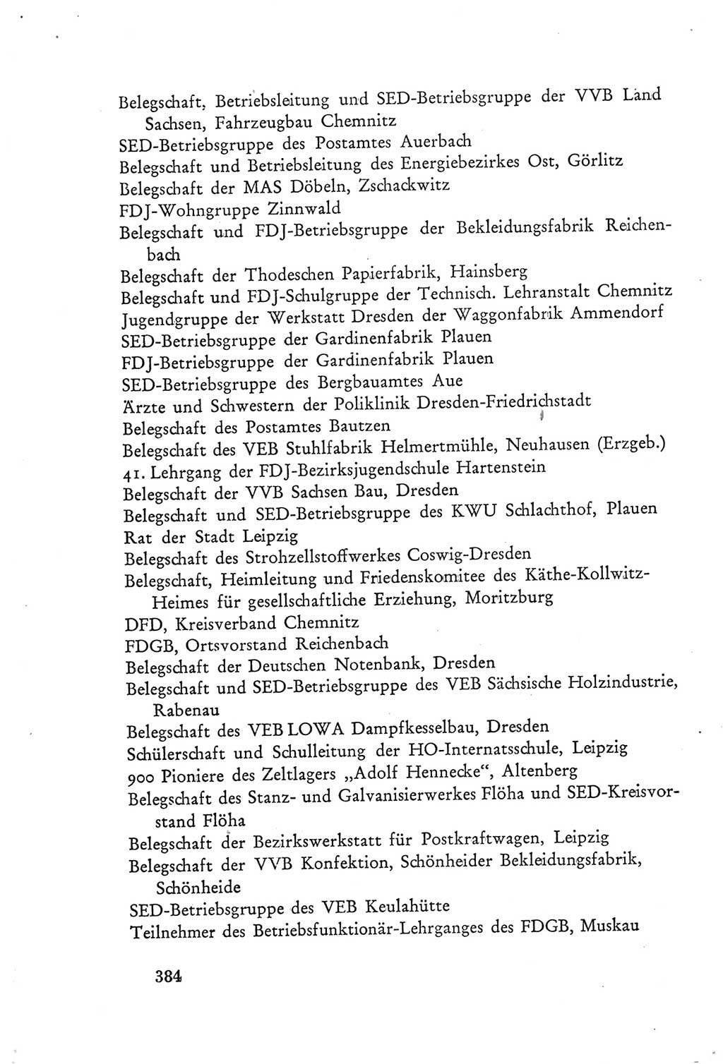 Protokoll der Verhandlungen des Ⅲ. Parteitages der Sozialistischen Einheitspartei Deutschlands (SED) [Deutsche Demokratische Republik (DDR)] 1950, Band 2, Seite 384 (Prot. Verh. Ⅲ. PT SED DDR 1950, Bd. 2, S. 384)