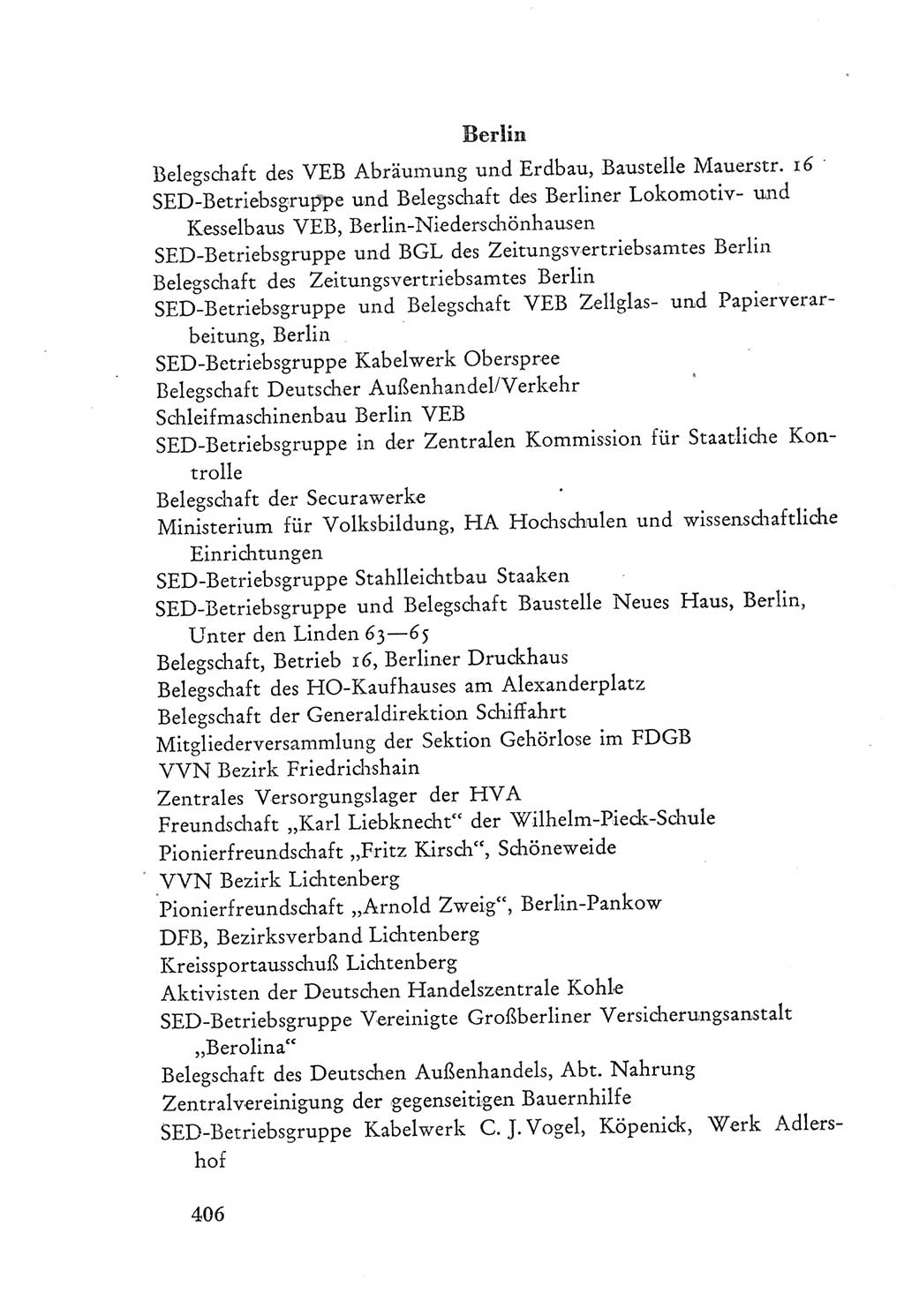 Protokoll der Verhandlungen des Ⅲ. Parteitages der Sozialistischen Einheitspartei Deutschlands (SED) [Deutsche Demokratische Republik (DDR)] 1950, Band 2, Seite 406 (Prot. Verh. Ⅲ. PT SED DDR 1950, Bd. 2, S. 406)