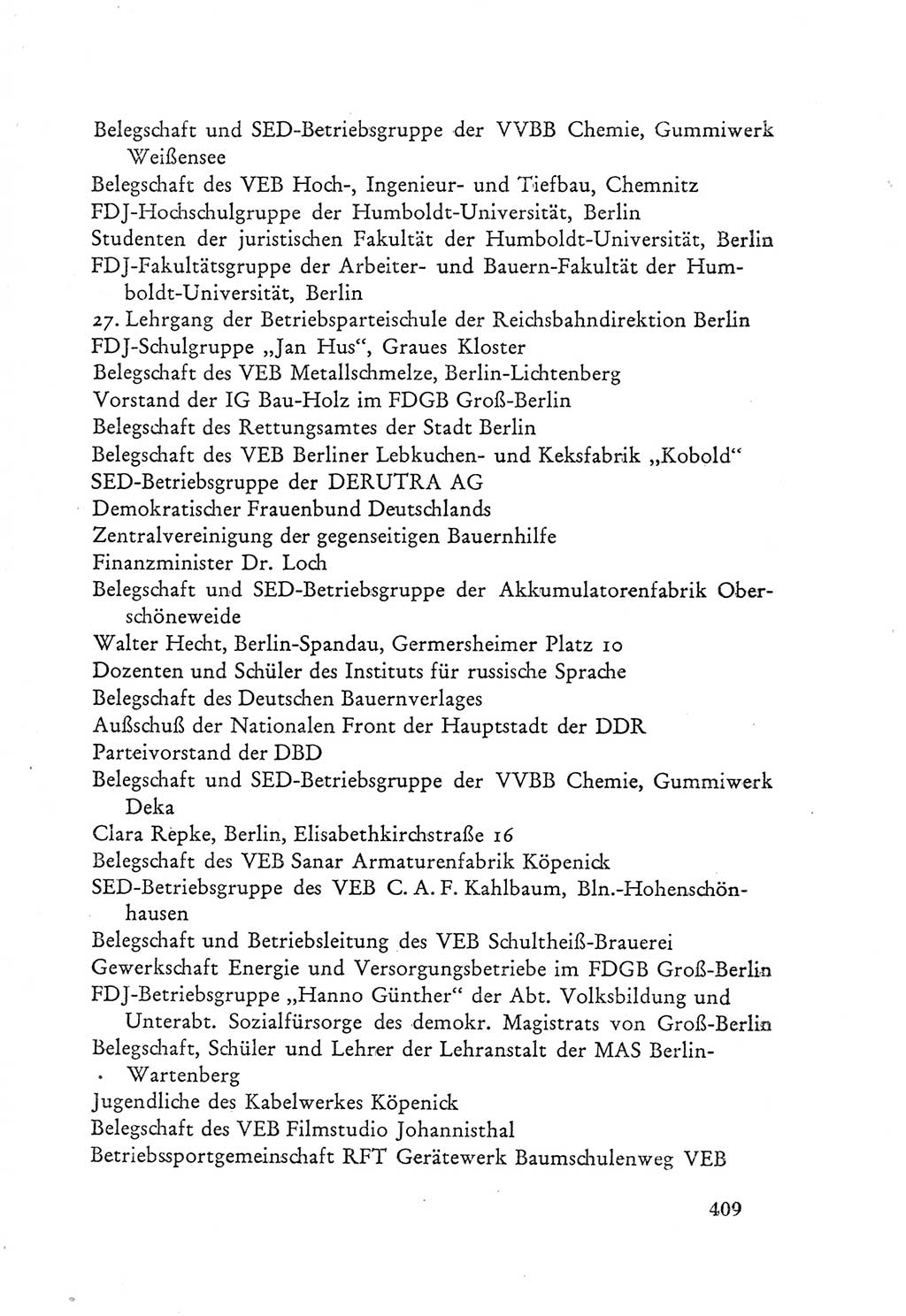 Protokoll der Verhandlungen des Ⅲ. Parteitages der Sozialistischen Einheitspartei Deutschlands (SED) [Deutsche Demokratische Republik (DDR)] 1950, Band 2, Seite 409 (Prot. Verh. Ⅲ. PT SED DDR 1950, Bd. 2, S. 409)