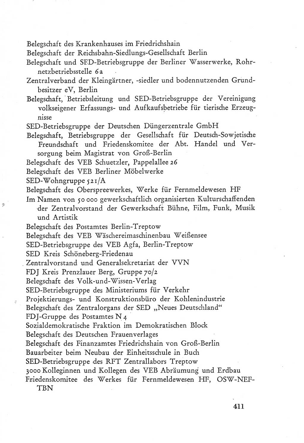 Protokoll der Verhandlungen des Ⅲ. Parteitages der Sozialistischen Einheitspartei Deutschlands (SED) [Deutsche Demokratische Republik (DDR)] 1950, Band 2, Seite 411 (Prot. Verh. Ⅲ. PT SED DDR 1950, Bd. 2, S. 411)