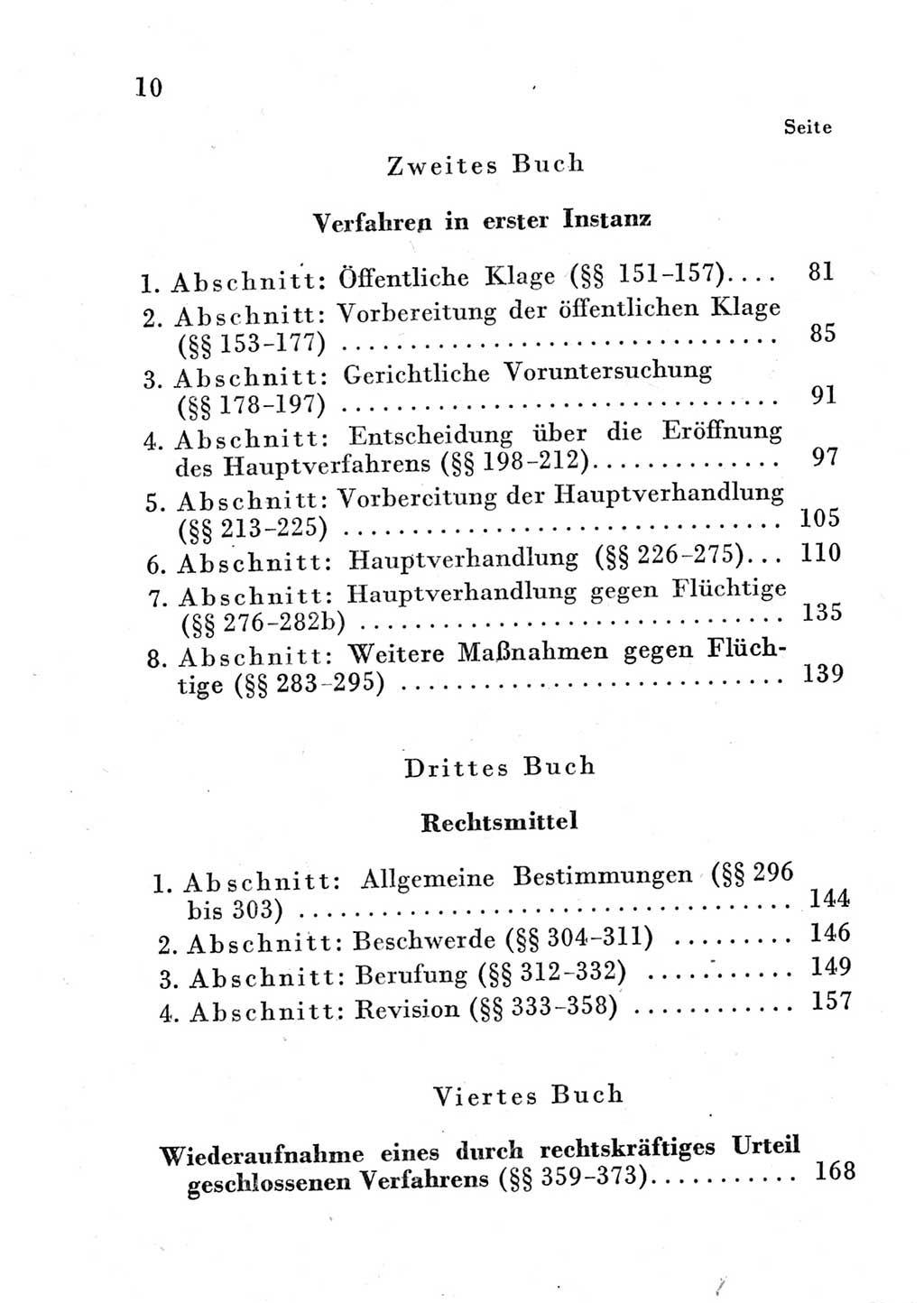 Strafprozeßordnung (StPO), Gerichtsverfassungsgesetz (GVG) und zahlreiche Nebengesetze der Deutschen Demokratischen Republik (DDR) 1950, Seite 10 (StPO GVG Ges. DDR 1950, S. 10)