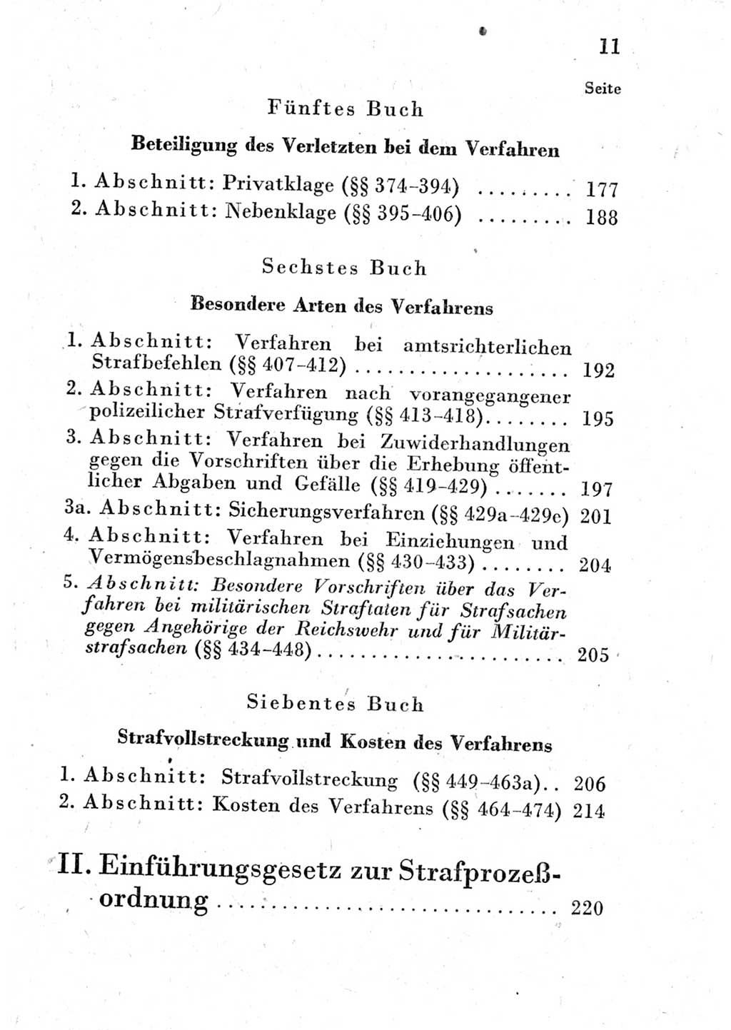 Strafprozeßordnung (StPO), Gerichtsverfassungsgesetz (GVG) und zahlreiche Nebengesetze der Deutschen Demokratischen Republik (DDR) 1950, Seite 11 (StPO GVG Ges. DDR 1950, S. 11)