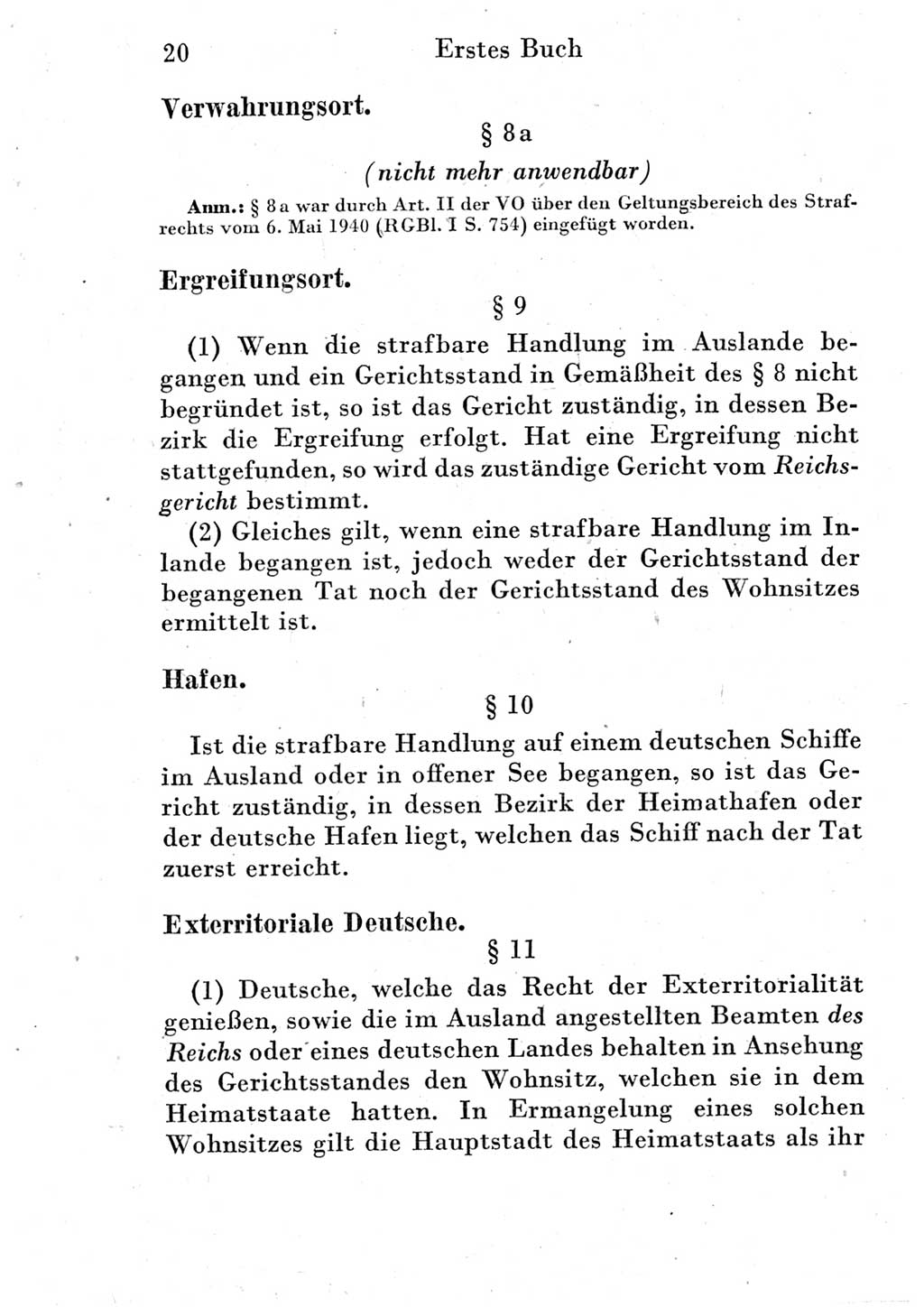 Strafprozeßordnung (StPO), Gerichtsverfassungsgesetz (GVG) und zahlreiche Nebengesetze der Deutschen Demokratischen Republik (DDR) 1950, Seite 20 (StPO GVG Ges. DDR 1950, S. 20)