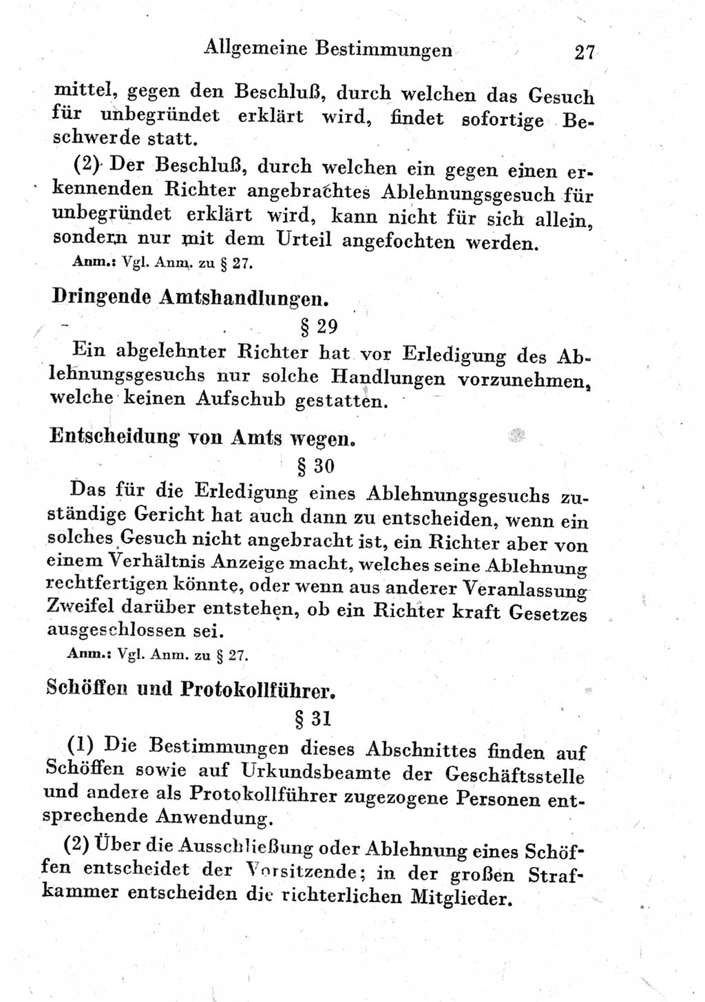 Strafprozeßordnung (StPO), Gerichtsverfassungsgesetz (GVG) und zahlreiche Nebengesetze der Deutschen Demokratischen Republik (DDR) 1950, Seite 27 (StPO GVG Ges. DDR 1950, S. 27)