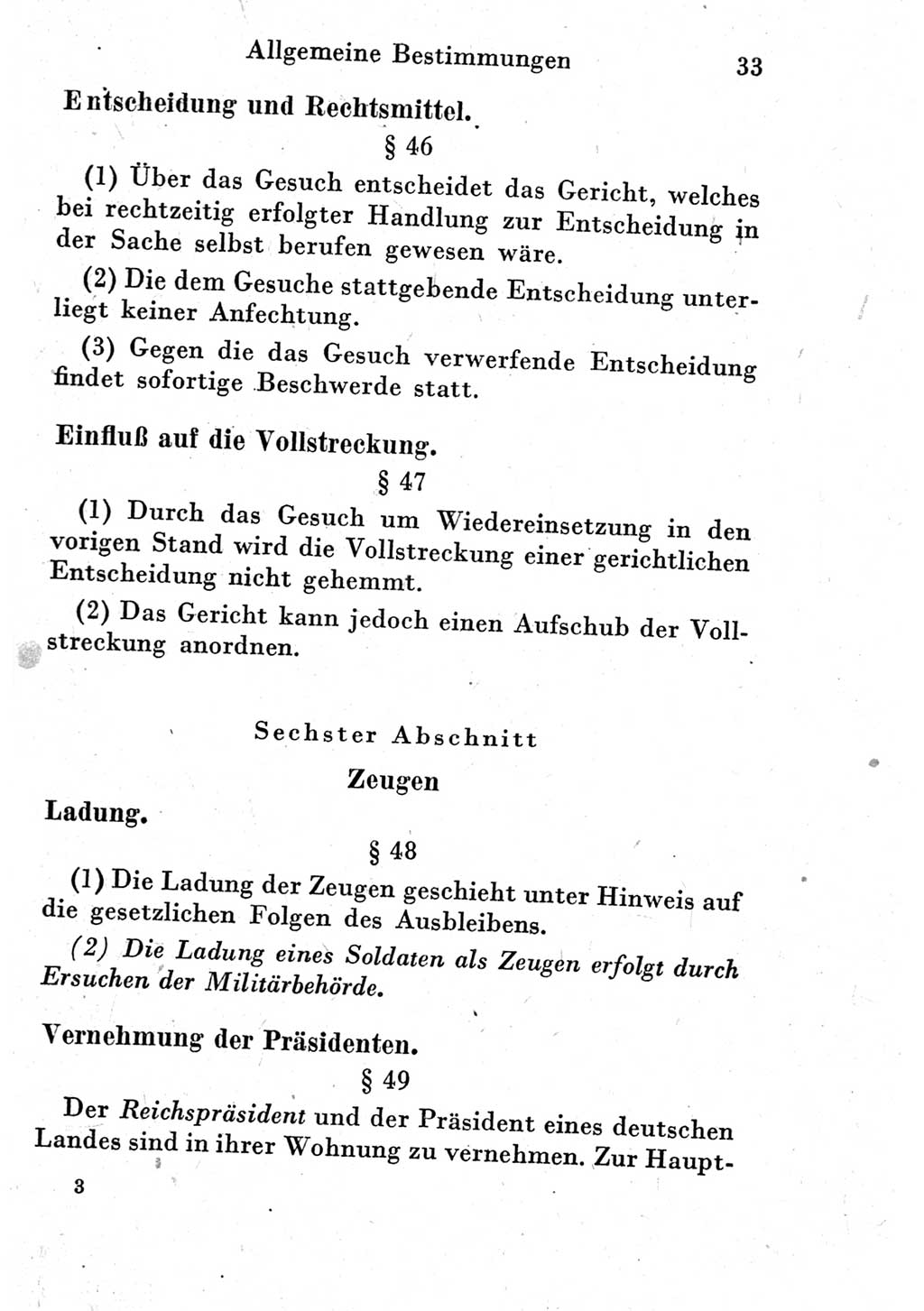 Strafprozeßordnung (StPO), Gerichtsverfassungsgesetz (GVG) und zahlreiche Nebengesetze der Deutschen Demokratischen Republik (DDR) 1950, Seite 33 (StPO GVG Ges. DDR 1950, S. 33)