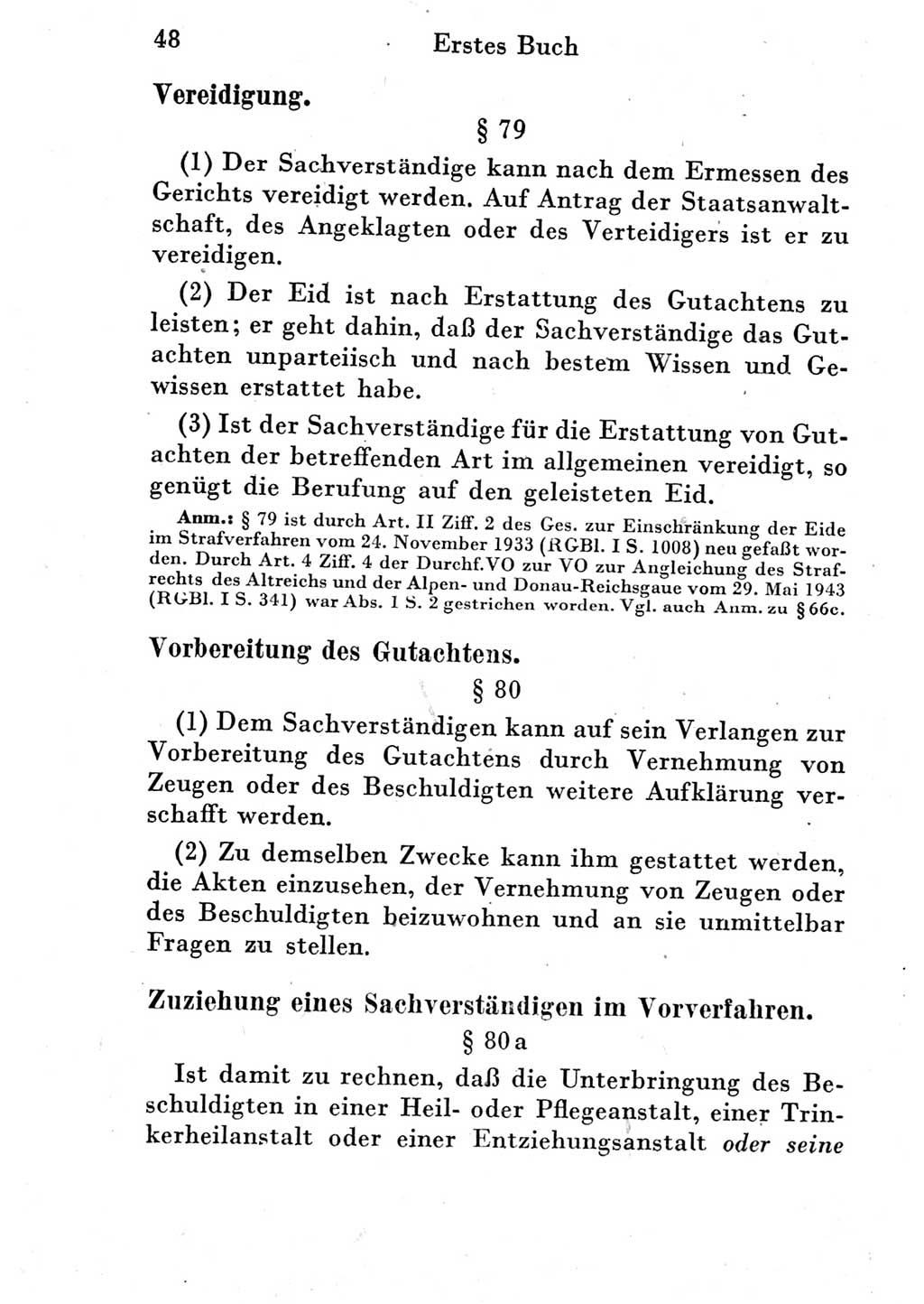 Strafprozeßordnung (StPO), Gerichtsverfassungsgesetz (GVG) und zahlreiche Nebengesetze der Deutschen Demokratischen Republik (DDR) 1950, Seite 48 (StPO GVG Ges. DDR 1950, S. 48)