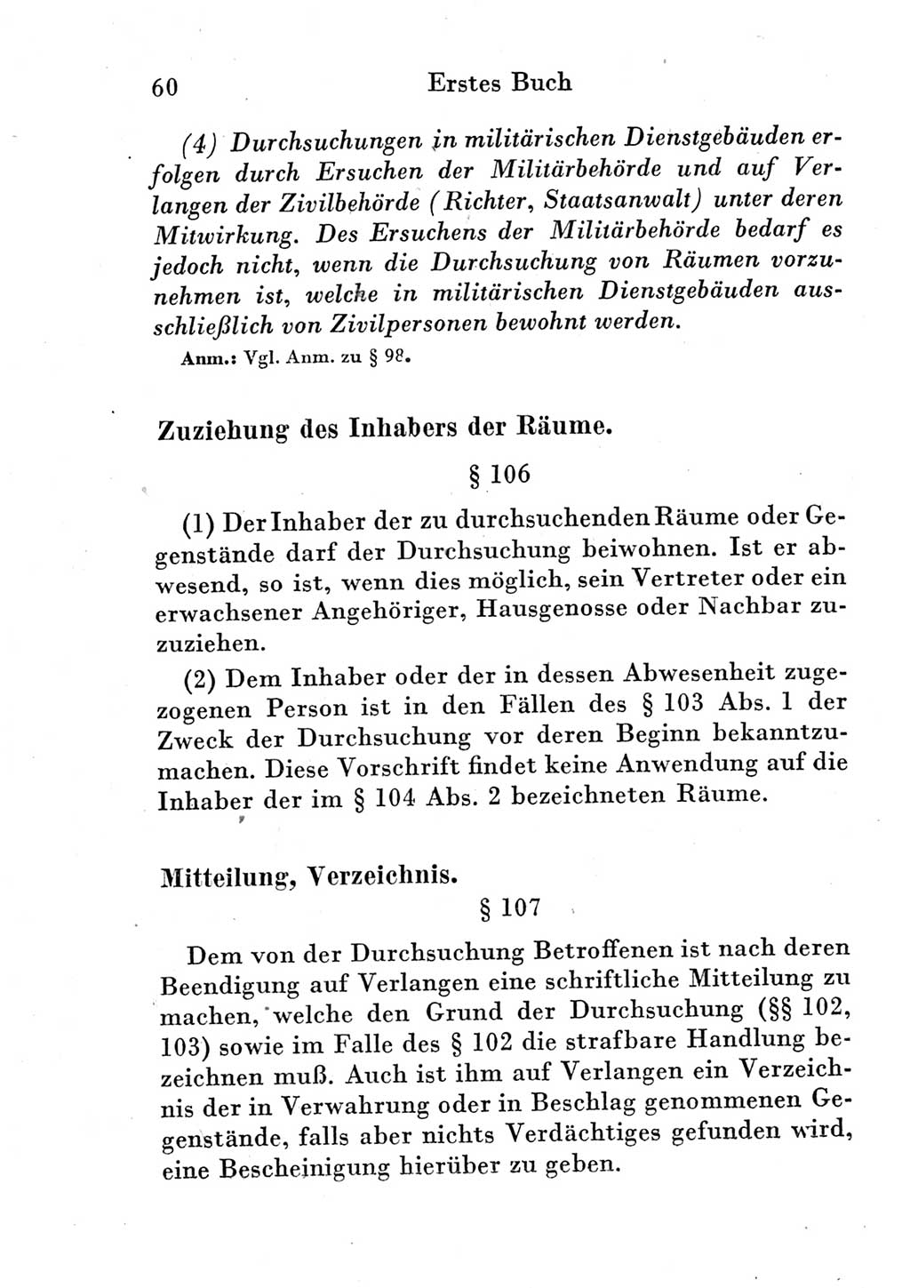 Strafprozeßordnung (StPO), Gerichtsverfassungsgesetz (GVG) und zahlreiche Nebengesetze der Deutschen Demokratischen Republik (DDR) 1950, Seite 60 (StPO GVG Ges. DDR 1950, S. 60)