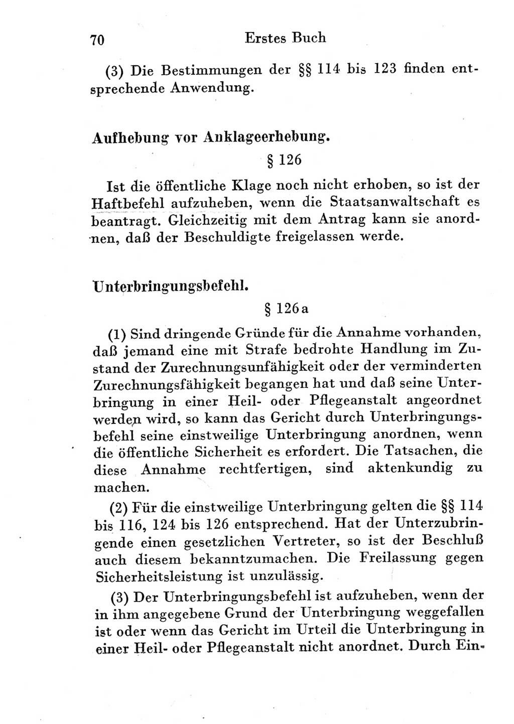 Strafprozeßordnung (StPO), Gerichtsverfassungsgesetz (GVG) und zahlreiche Nebengesetze der Deutschen Demokratischen Republik (DDR) 1950, Seite 70 (StPO GVG Ges. DDR 1950, S. 70)