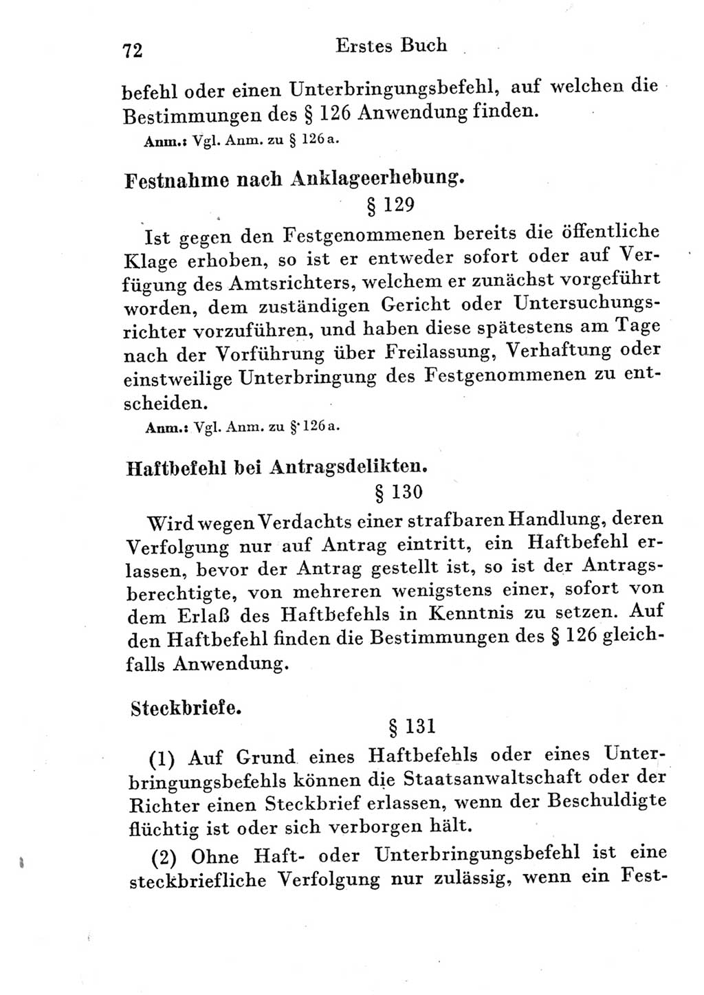 Strafprozeßordnung (StPO), Gerichtsverfassungsgesetz (GVG) und zahlreiche Nebengesetze der Deutschen Demokratischen Republik (DDR) 1950, Seite 72 (StPO GVG Ges. DDR 1950, S. 72)