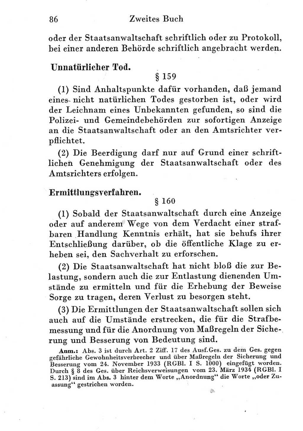 Strafprozeßordnung (StPO), Gerichtsverfassungsgesetz (GVG) und zahlreiche Nebengesetze der Deutschen Demokratischen Republik (DDR) 1950, Seite 86 (StPO GVG Ges. DDR 1950, S. 86)