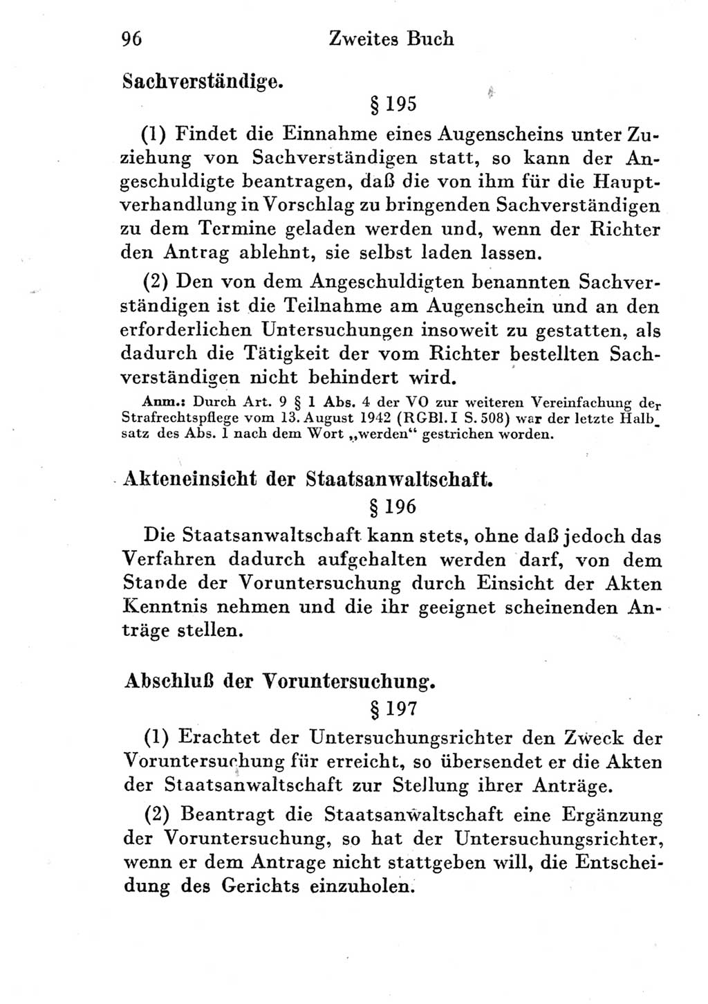 Strafprozeßordnung (StPO), Gerichtsverfassungsgesetz (GVG) und zahlreiche Nebengesetze der Deutschen Demokratischen Republik (DDR) 1950, Seite 96 (StPO GVG Ges. DDR 1950, S. 96)