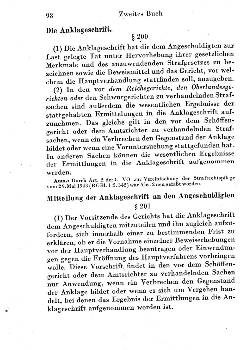 Strafprozeßordnung (StPO), Gerichtsverfassungsgesetz (GVG) und zahlreiche Nebengesetze der Deutschen Demokratischen Republik (DDR) 1950, Seite 98 (StPO GVG Ges. DDR 1950, S. 98)