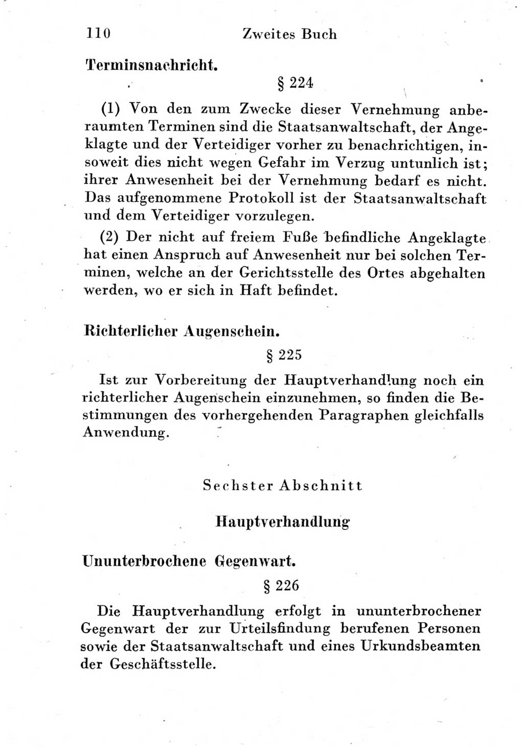 Strafprozeßordnung (StPO), Gerichtsverfassungsgesetz (GVG) und zahlreiche Nebengesetze der Deutschen Demokratischen Republik (DDR) 1950, Seite 110 (StPO GVG Ges. DDR 1950, S. 110)