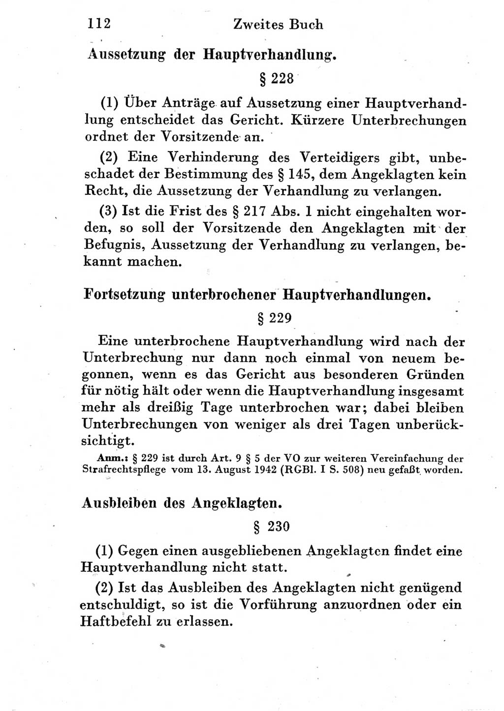 Strafprozeßordnung (StPO), Gerichtsverfassungsgesetz (GVG) und zahlreiche Nebengesetze der Deutschen Demokratischen Republik (DDR) 1950, Seite 112 (StPO GVG Ges. DDR 1950, S. 112)