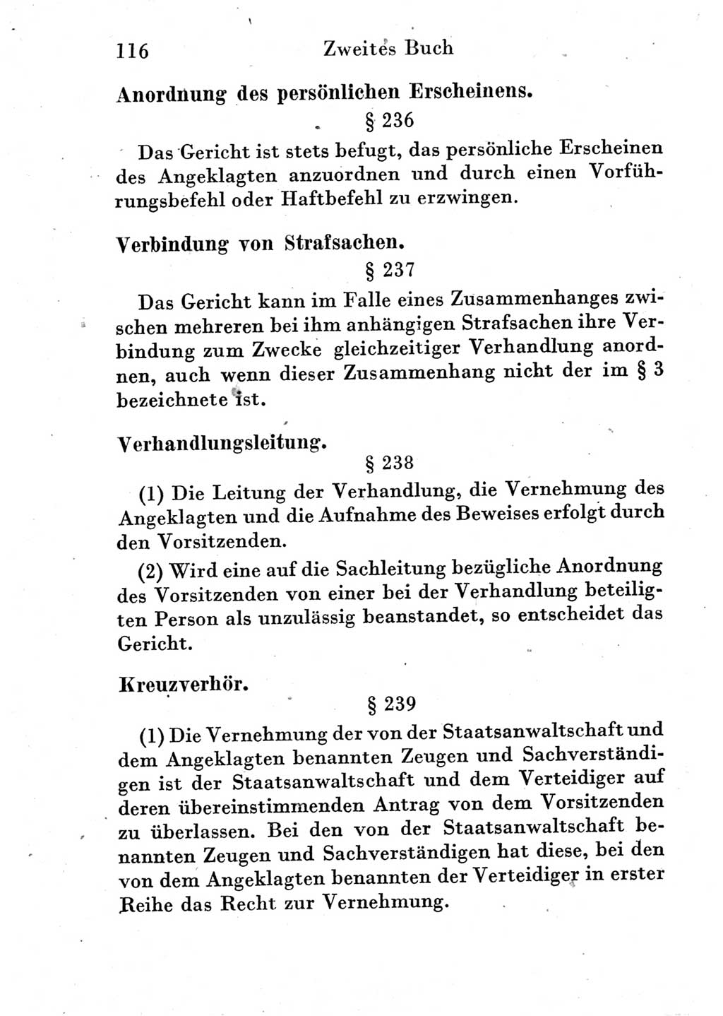Strafprozeßordnung (StPO), Gerichtsverfassungsgesetz (GVG) und zahlreiche Nebengesetze der Deutschen Demokratischen Republik (DDR) 1950, Seite 116 (StPO GVG Ges. DDR 1950, S. 116)