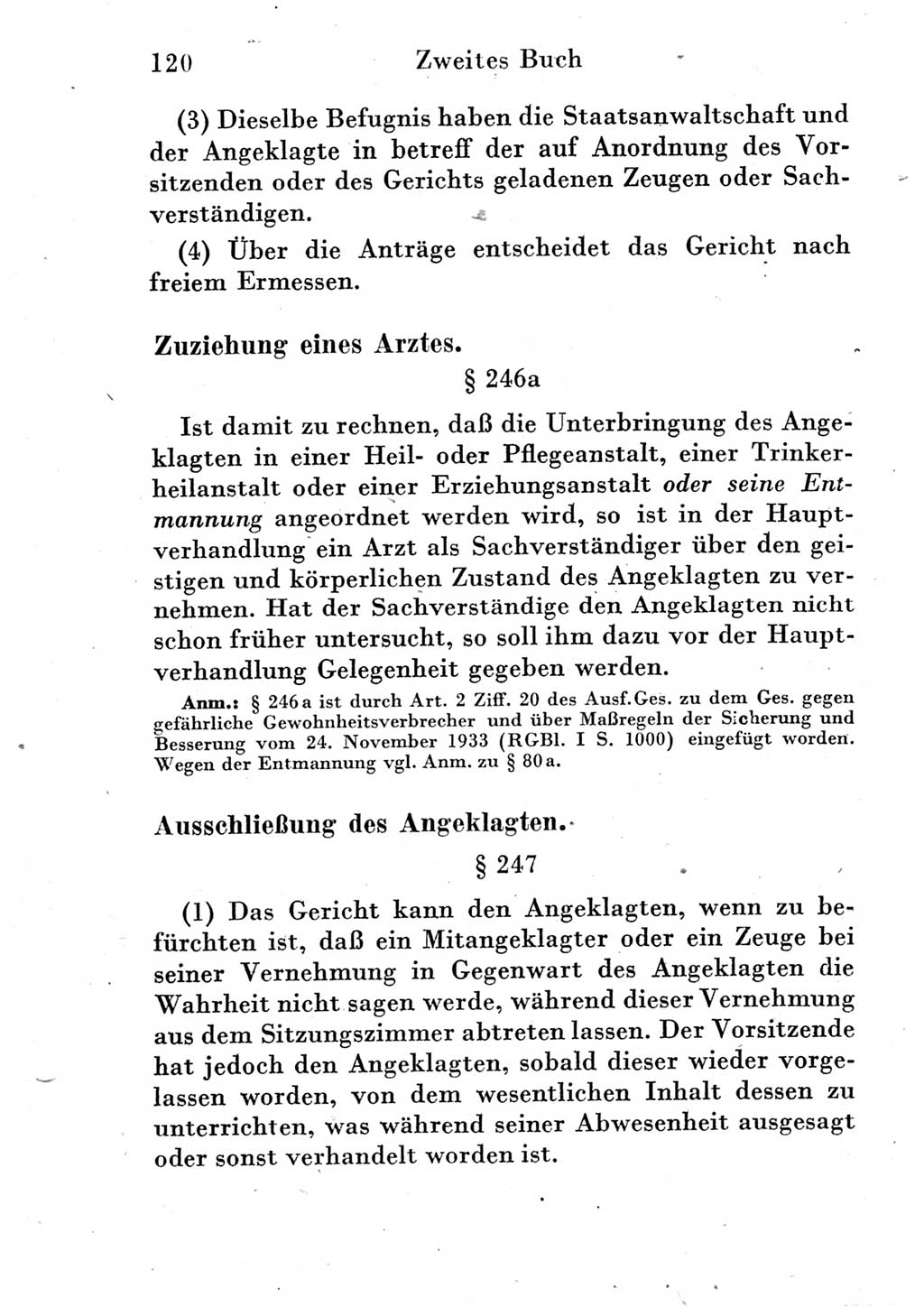 Strafprozeßordnung (StPO), Gerichtsverfassungsgesetz (GVG) und zahlreiche Nebengesetze der Deutschen Demokratischen Republik (DDR) 1950, Seite 120 (StPO GVG Ges. DDR 1950, S. 120)