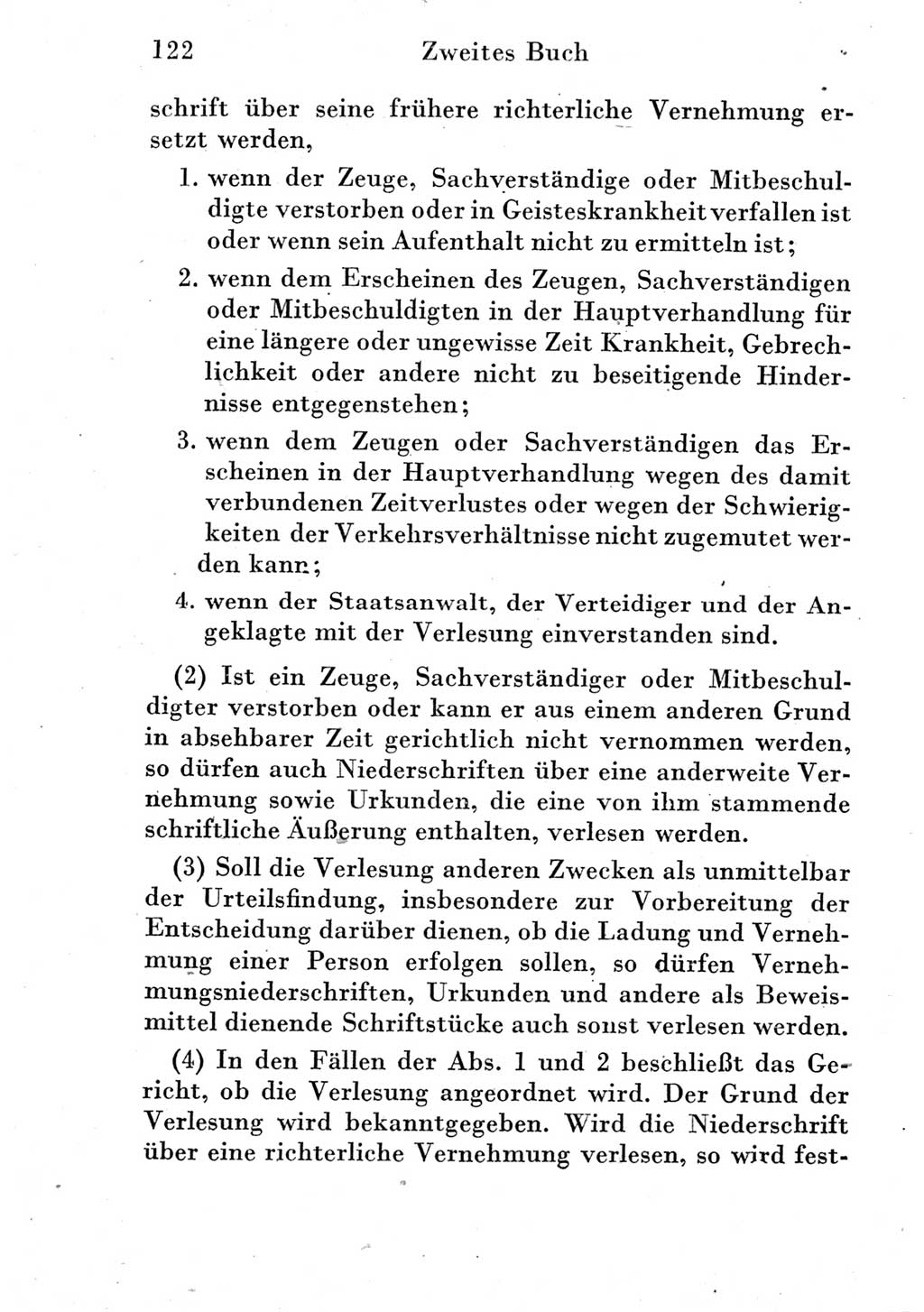 Strafprozeßordnung (StPO), Gerichtsverfassungsgesetz (GVG) und zahlreiche Nebengesetze der Deutschen Demokratischen Republik (DDR) 1950, Seite 122 (StPO GVG Ges. DDR 1950, S. 122)