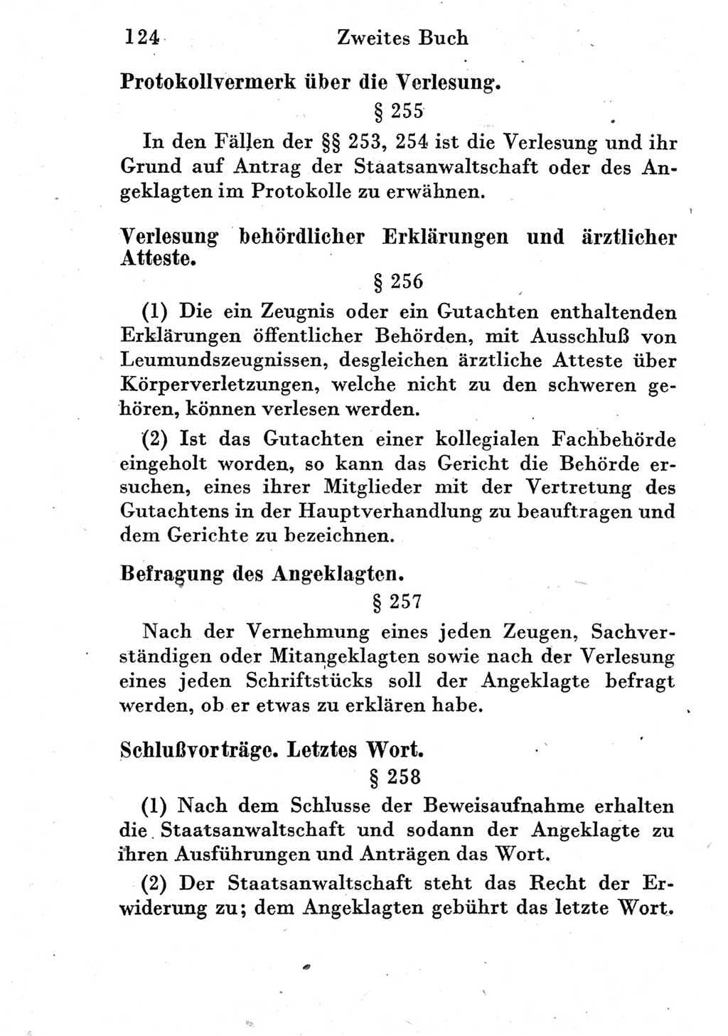 Strafprozeßordnung (StPO), Gerichtsverfassungsgesetz (GVG) und zahlreiche Nebengesetze der Deutschen Demokratischen Republik (DDR) 1950, Seite 124 (StPO GVG Ges. DDR 1950, S. 124)