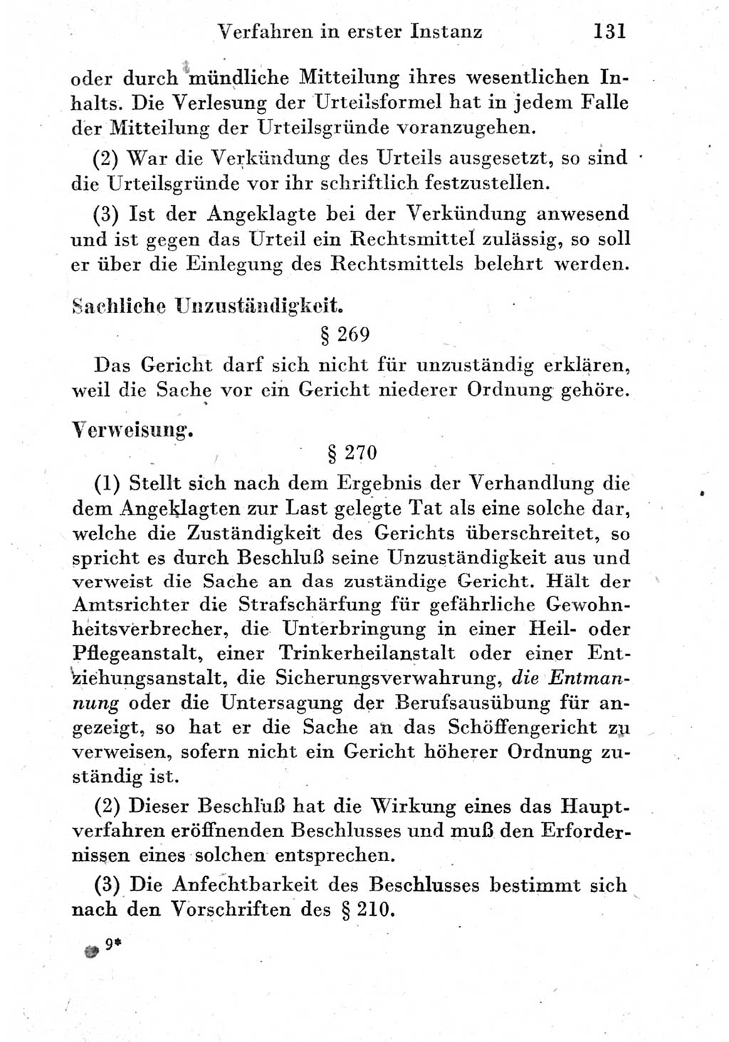 Strafprozeßordnung (StPO), Gerichtsverfassungsgesetz (GVG) und zahlreiche Nebengesetze der Deutschen Demokratischen Republik (DDR) 1950, Seite 131 (StPO GVG Ges. DDR 1950, S. 131)