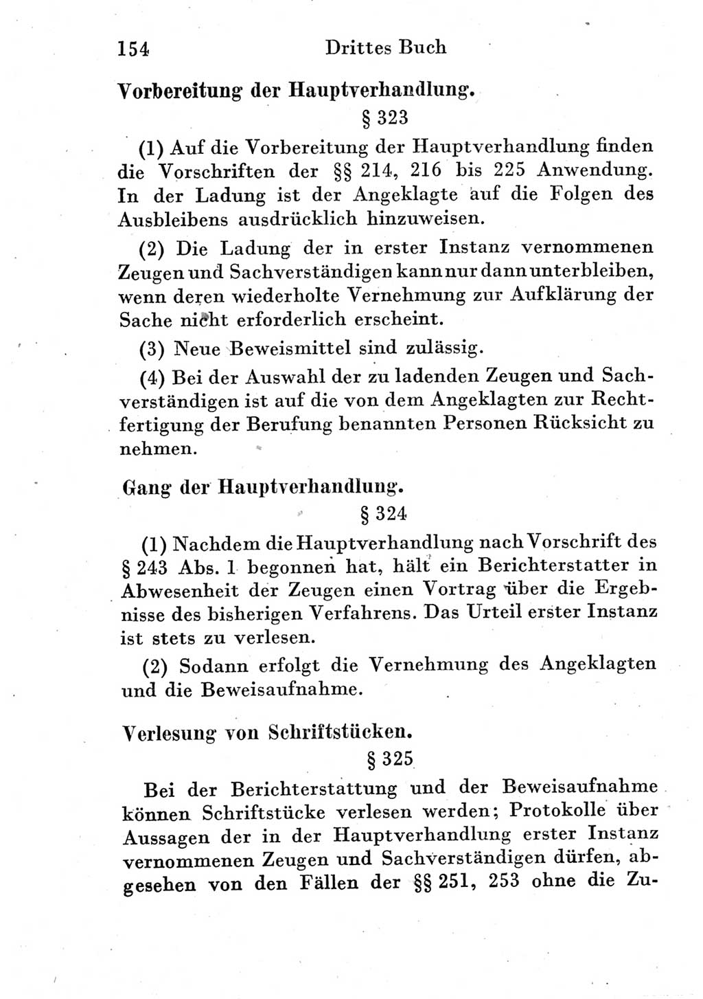 Strafprozeßordnung (StPO), Gerichtsverfassungsgesetz (GVG) und zahlreiche Nebengesetze der Deutschen Demokratischen Republik (DDR) 1950, Seite 154 (StPO GVG Ges. DDR 1950, S. 154)