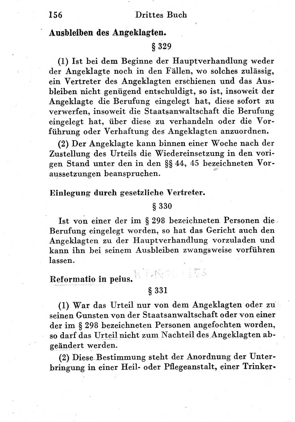 Strafprozeßordnung (StPO), Gerichtsverfassungsgesetz (GVG) und zahlreiche Nebengesetze der Deutschen Demokratischen Republik (DDR) 1950, Seite 156 (StPO GVG Ges. DDR 1950, S. 156)