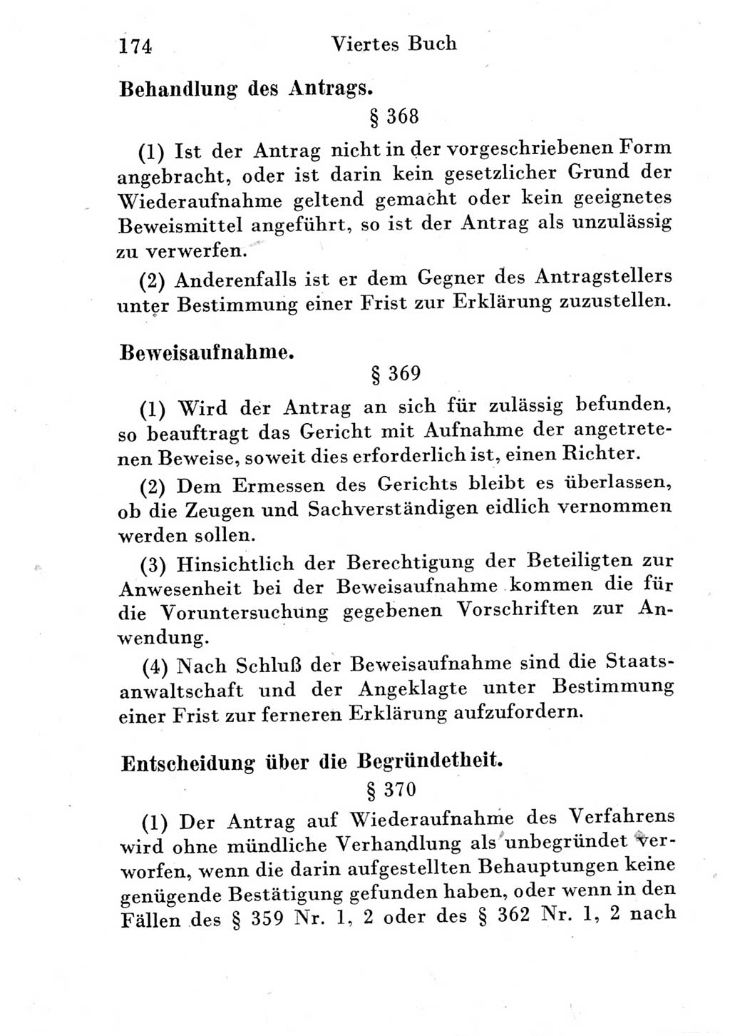 Strafprozeßordnung (StPO), Gerichtsverfassungsgesetz (GVG) und zahlreiche Nebengesetze der Deutschen Demokratischen Republik (DDR) 1950, Seite 174 (StPO GVG Ges. DDR 1950, S. 174)