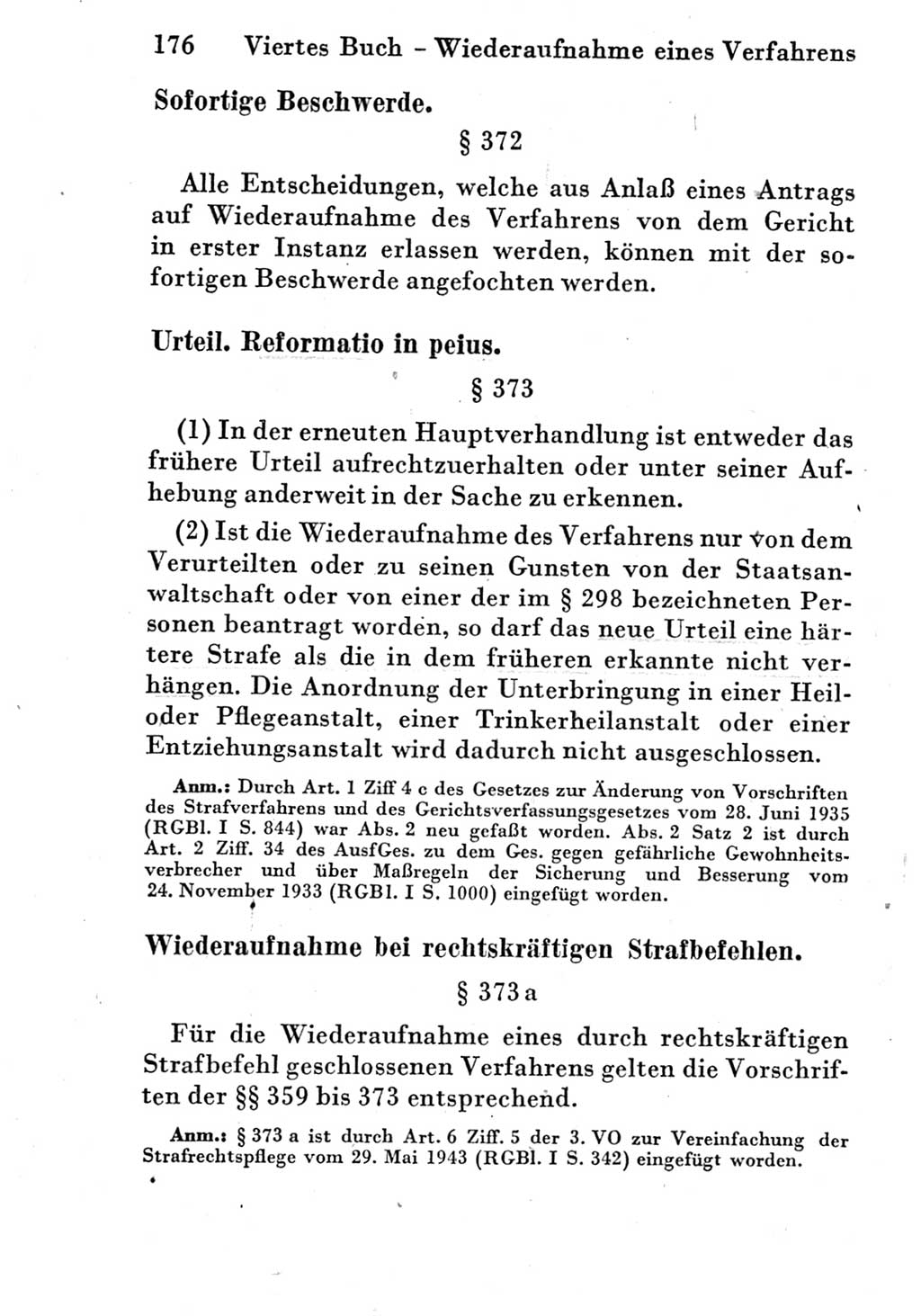 Strafprozeßordnung (StPO), Gerichtsverfassungsgesetz (GVG) und zahlreiche Nebengesetze der Deutschen Demokratischen Republik (DDR) 1950, Seite 176 (StPO GVG Ges. DDR 1950, S. 176)