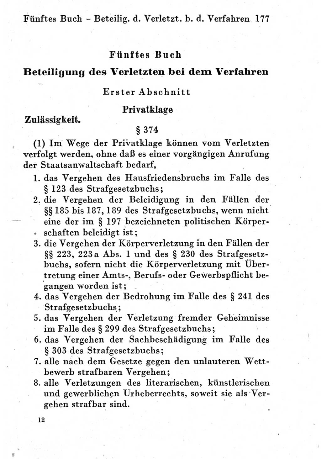 Strafprozeßordnung (StPO), Gerichtsverfassungsgesetz (GVG) und zahlreiche Nebengesetze der Deutschen Demokratischen Republik (DDR) 1950, Seite 177 (StPO GVG Ges. DDR 1950, S. 177)