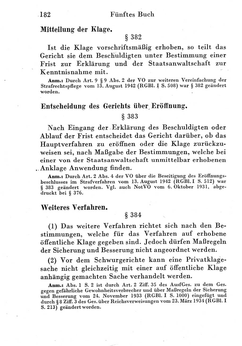 Strafprozeßordnung (StPO), Gerichtsverfassungsgesetz (GVG) und zahlreiche Nebengesetze der Deutschen Demokratischen Republik (DDR) 1950, Seite 182 (StPO GVG Ges. DDR 1950, S. 182)