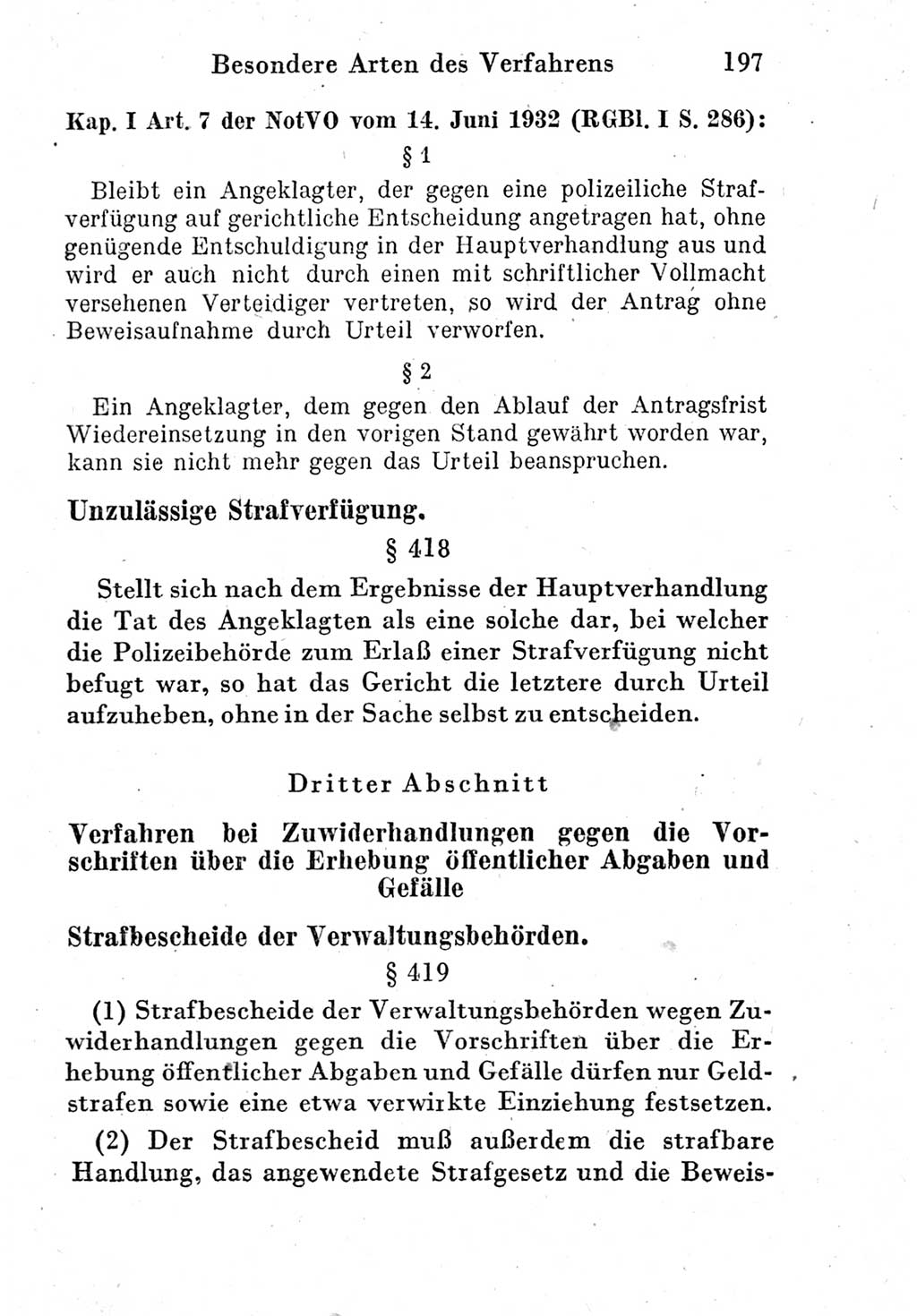 Strafprozeßordnung (StPO), Gerichtsverfassungsgesetz (GVG) und zahlreiche Nebengesetze der Deutschen Demokratischen Republik (DDR) 1950, Seite 197 (StPO GVG Ges. DDR 1950, S. 197)