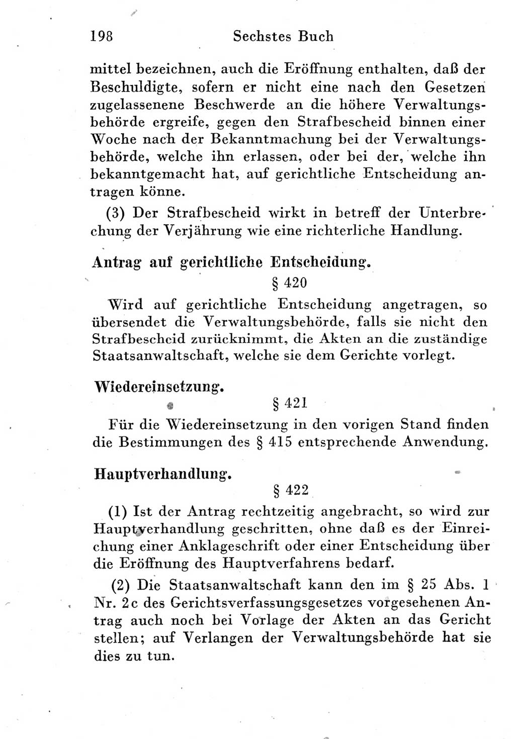 Strafprozeßordnung (StPO), Gerichtsverfassungsgesetz (GVG) und zahlreiche Nebengesetze der Deutschen Demokratischen Republik (DDR) 1950, Seite 198 (StPO GVG Ges. DDR 1950, S. 198)