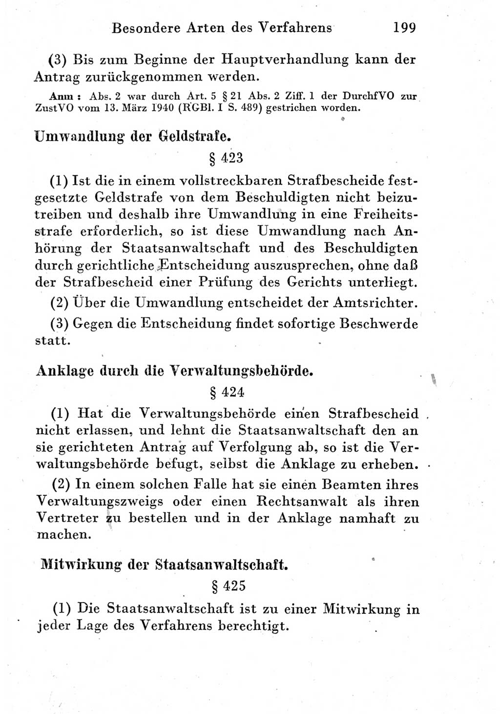 Strafprozeßordnung (StPO), Gerichtsverfassungsgesetz (GVG) und zahlreiche Nebengesetze der Deutschen Demokratischen Republik (DDR) 1950, Seite 199 (StPO GVG Ges. DDR 1950, S. 199)