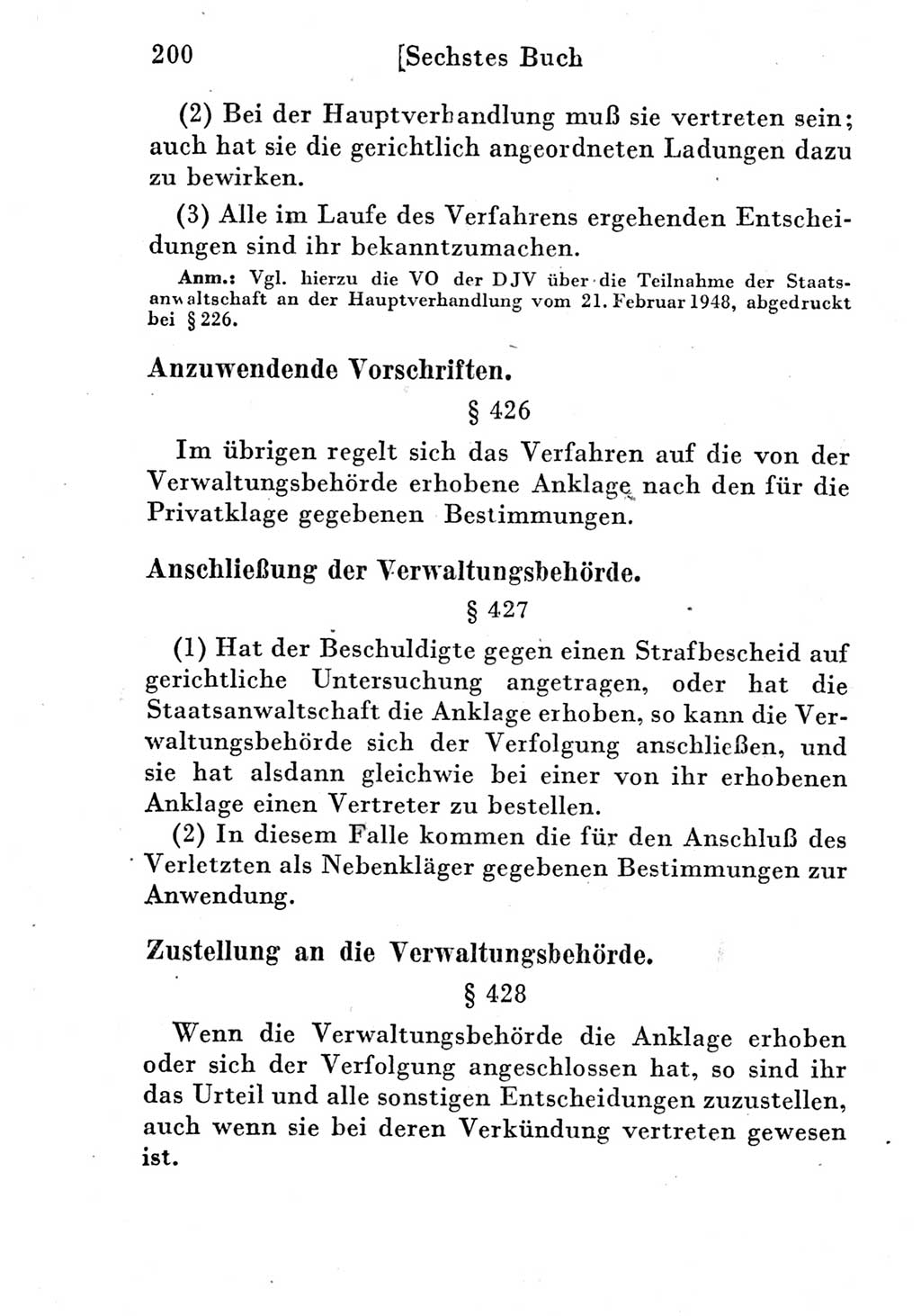 Strafprozeßordnung (StPO), Gerichtsverfassungsgesetz (GVG) und zahlreiche Nebengesetze der Deutschen Demokratischen Republik (DDR) 1950, Seite 200 (StPO GVG Ges. DDR 1950, S. 200)