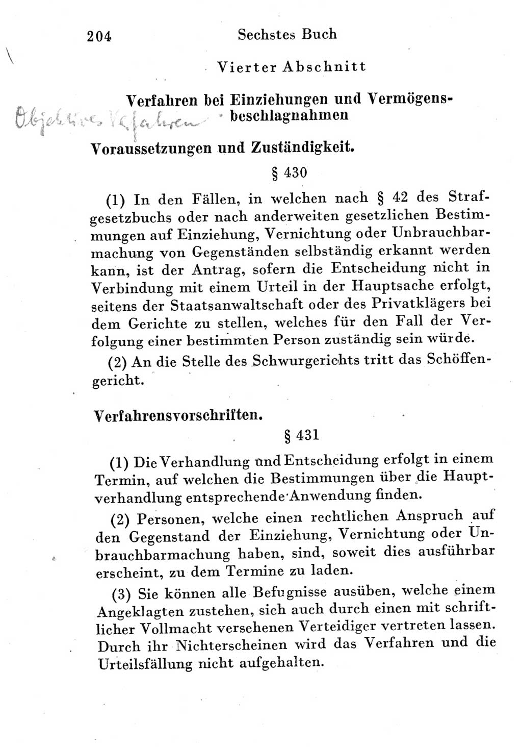 Strafprozeßordnung (StPO), Gerichtsverfassungsgesetz (GVG) und zahlreiche Nebengesetze der Deutschen Demokratischen Republik (DDR) 1950, Seite 204 (StPO GVG Ges. DDR 1950, S. 204)