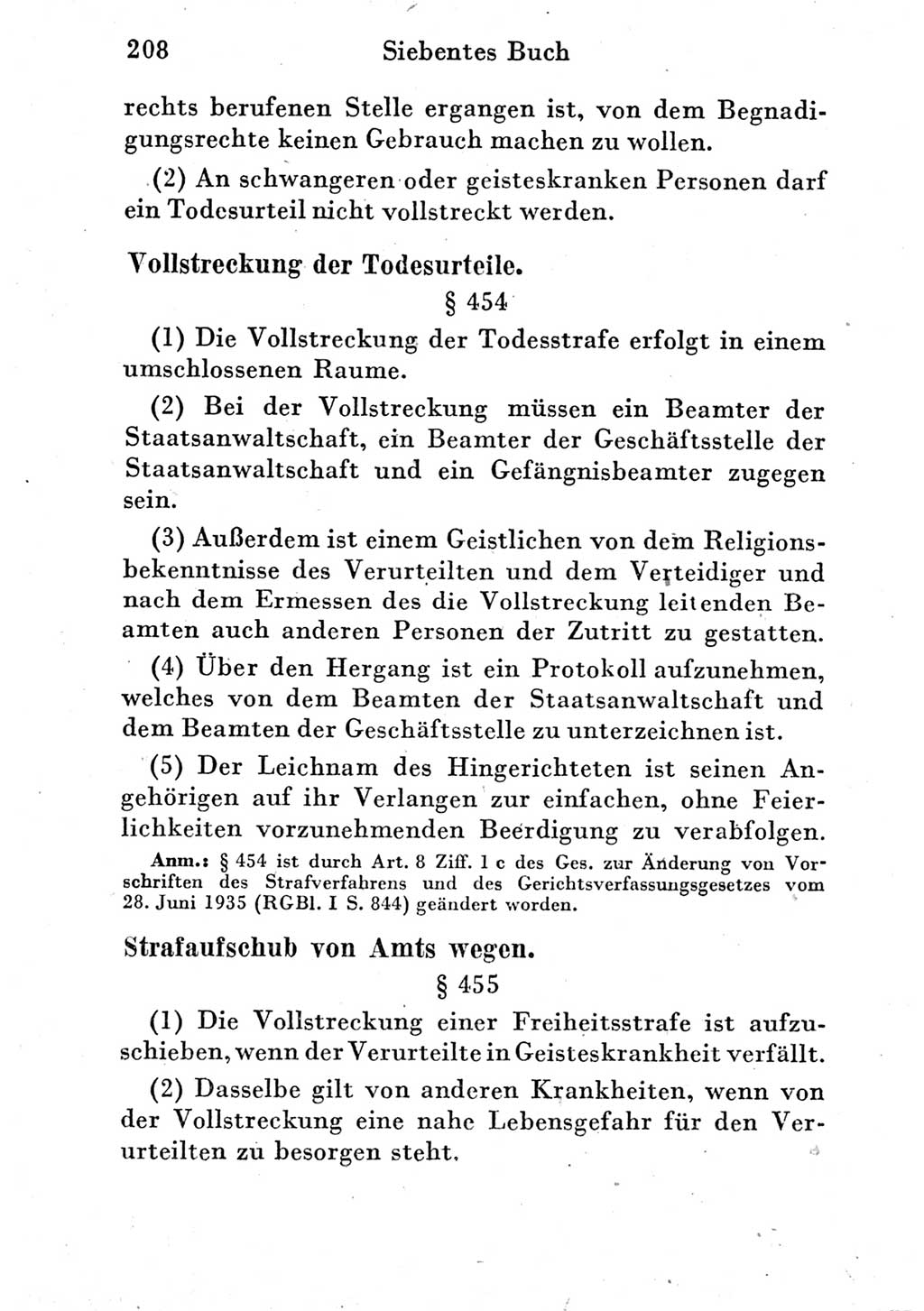 Strafprozeßordnung (StPO), Gerichtsverfassungsgesetz (GVG) und zahlreiche Nebengesetze der Deutschen Demokratischen Republik (DDR) 1950, Seite 208 (StPO GVG Ges. DDR 1950, S. 208)