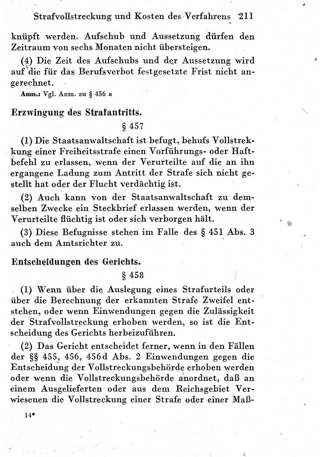 Strafprozeßordnung (StPO), Gerichtsverfassungsgesetz (GVG) und zahlreiche Nebengesetze der Deutschen Demokratischen Republik (DDR) 1950, Seite 211 (StPO GVG Ges. DDR 1950, S. 211)