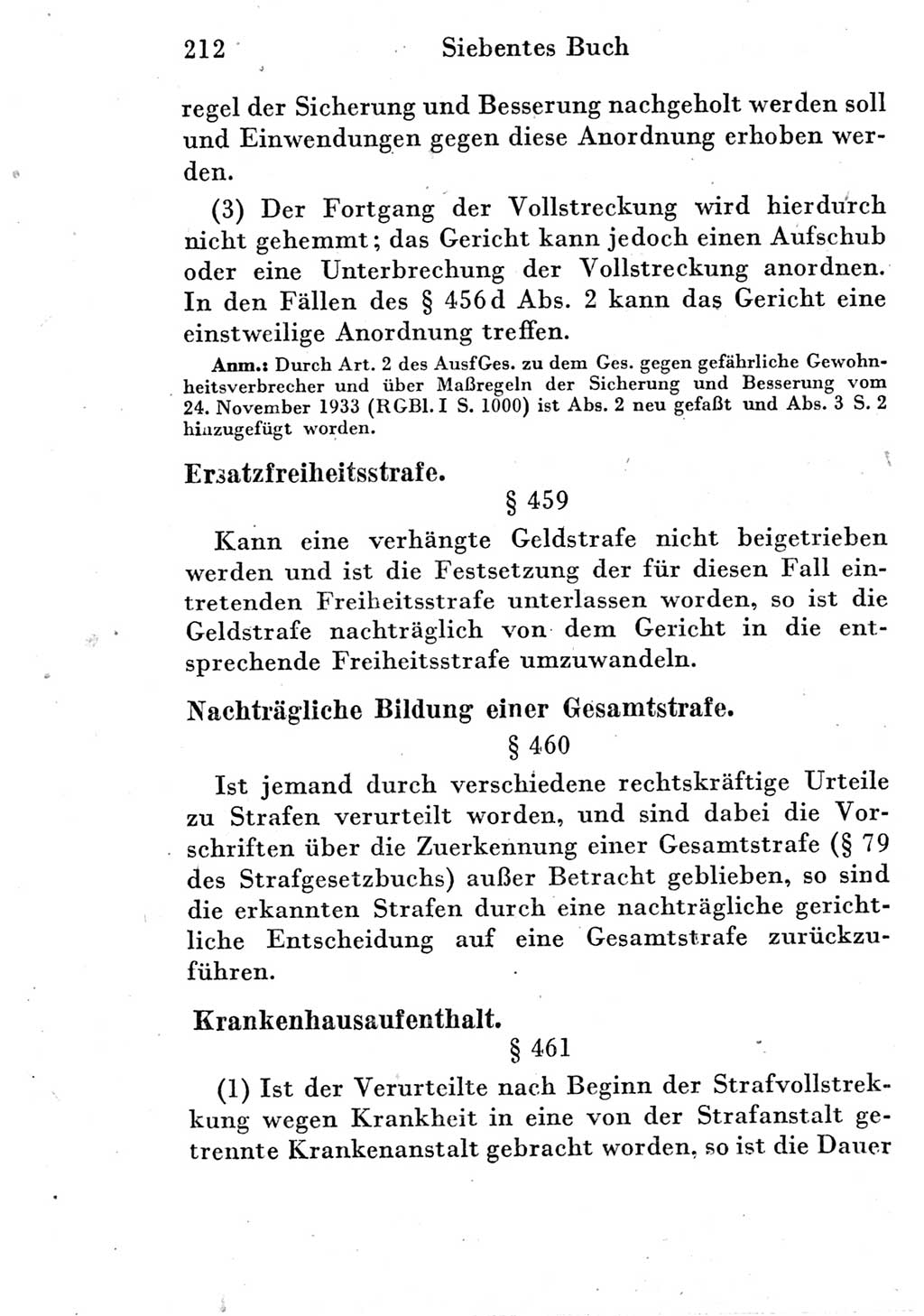 Strafprozeßordnung (StPO), Gerichtsverfassungsgesetz (GVG) und zahlreiche Nebengesetze der Deutschen Demokratischen Republik (DDR) 1950, Seite 212 (StPO GVG Ges. DDR 1950, S. 212)